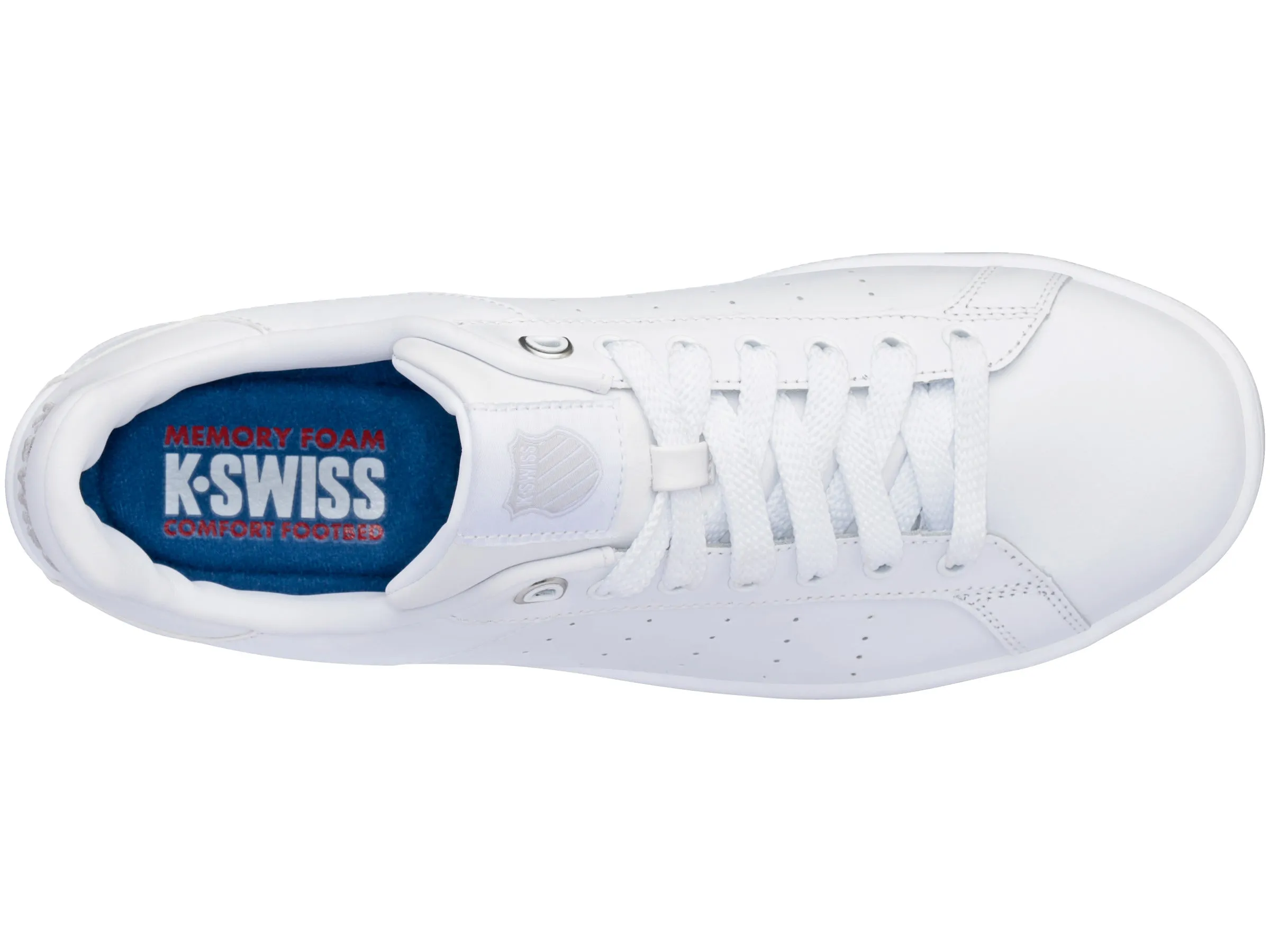 95353-148-M | WOMENS CLEAN COURT CMF | WHITE/GULL GRAY/WHITE