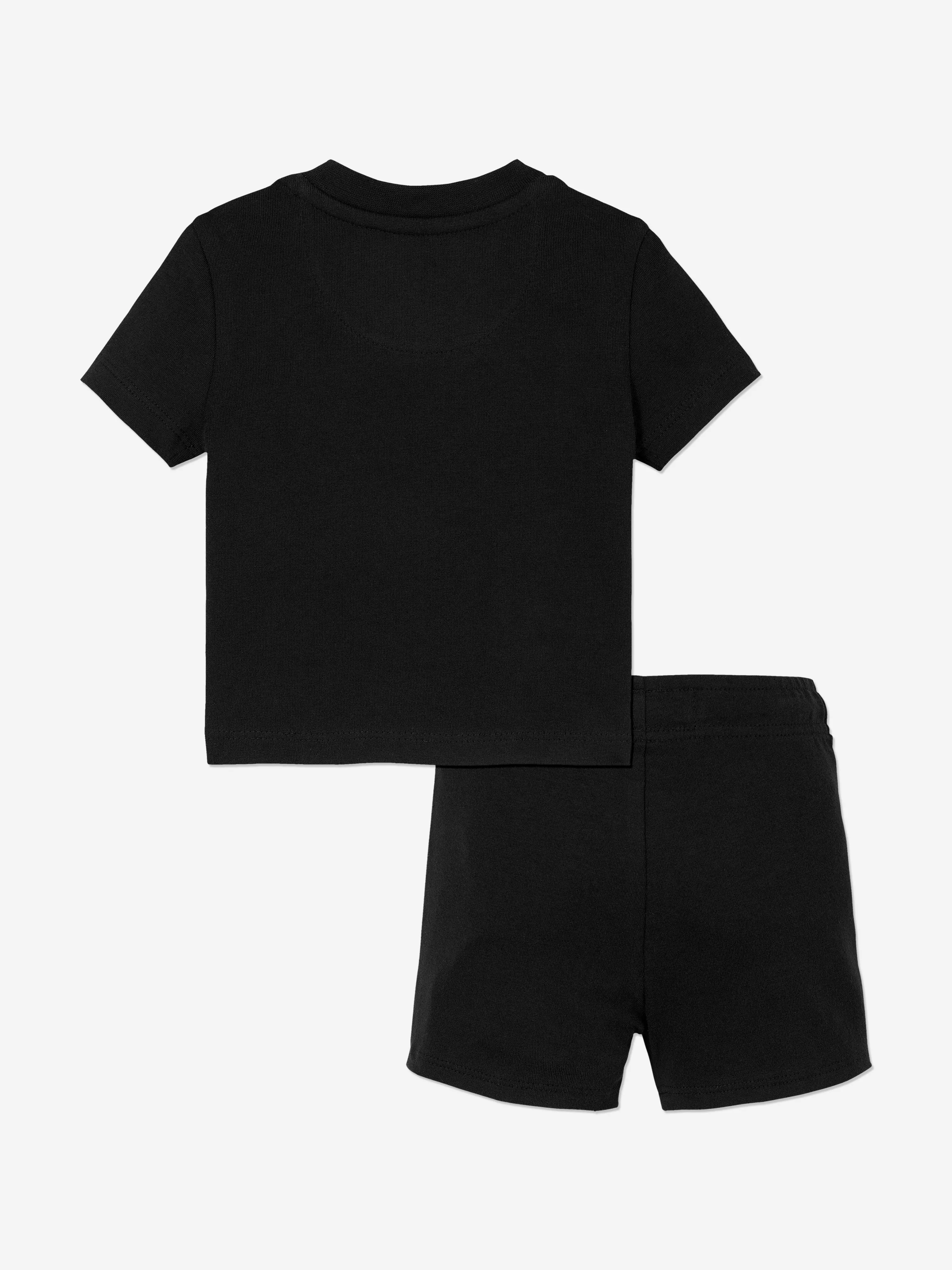 Baby Monogram Logo Short Set in Black