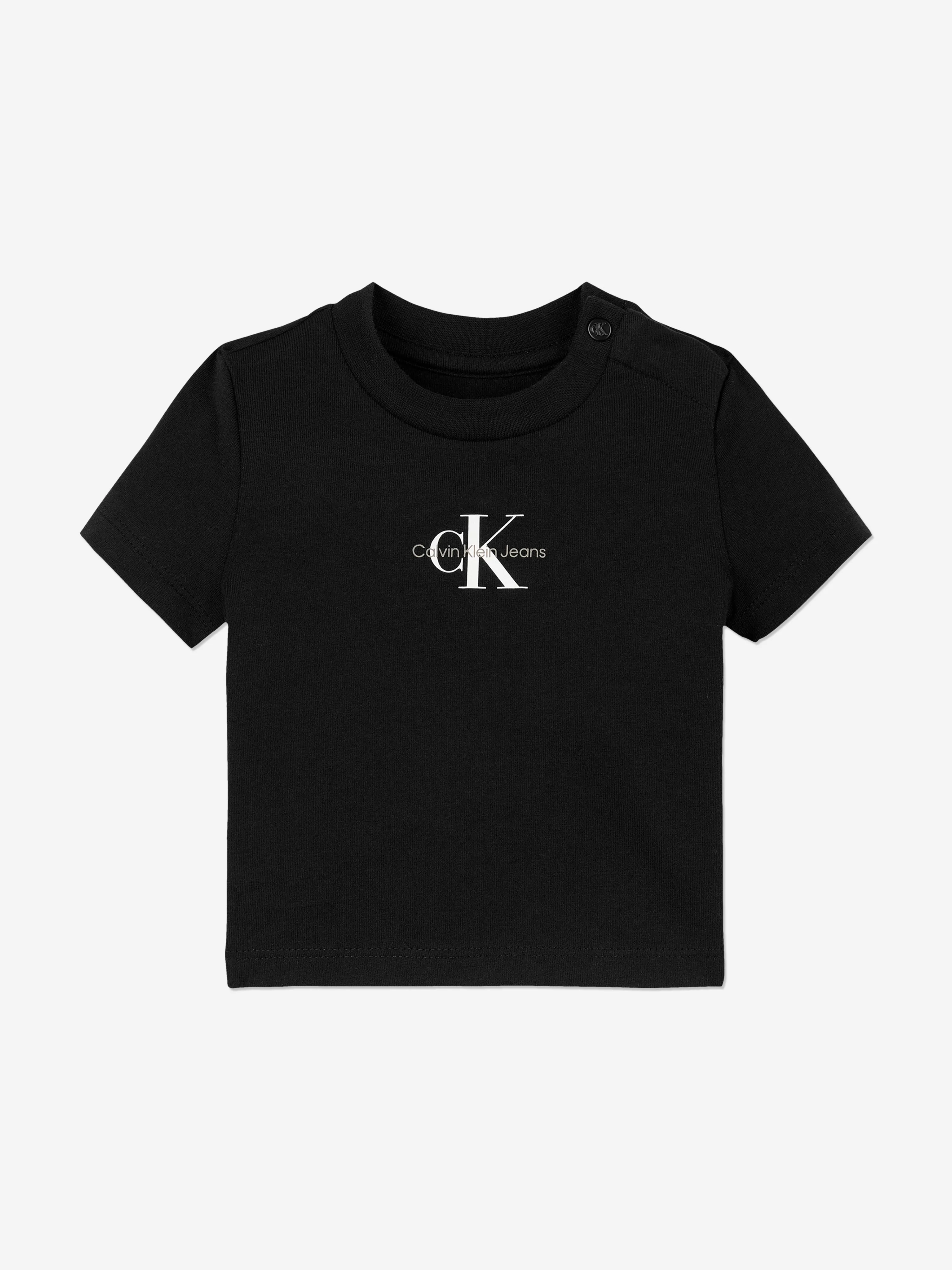 Baby Monogram Logo Short Set in Black