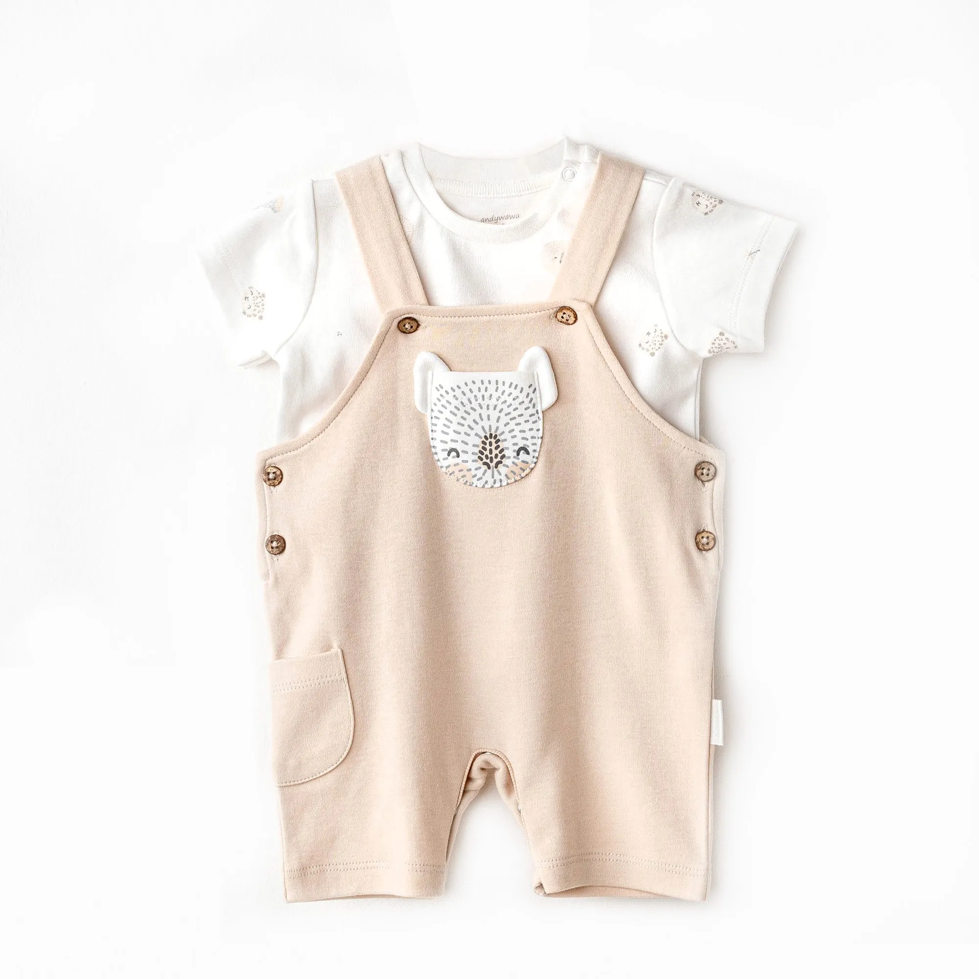 Beige Koala Jumpsuit Set