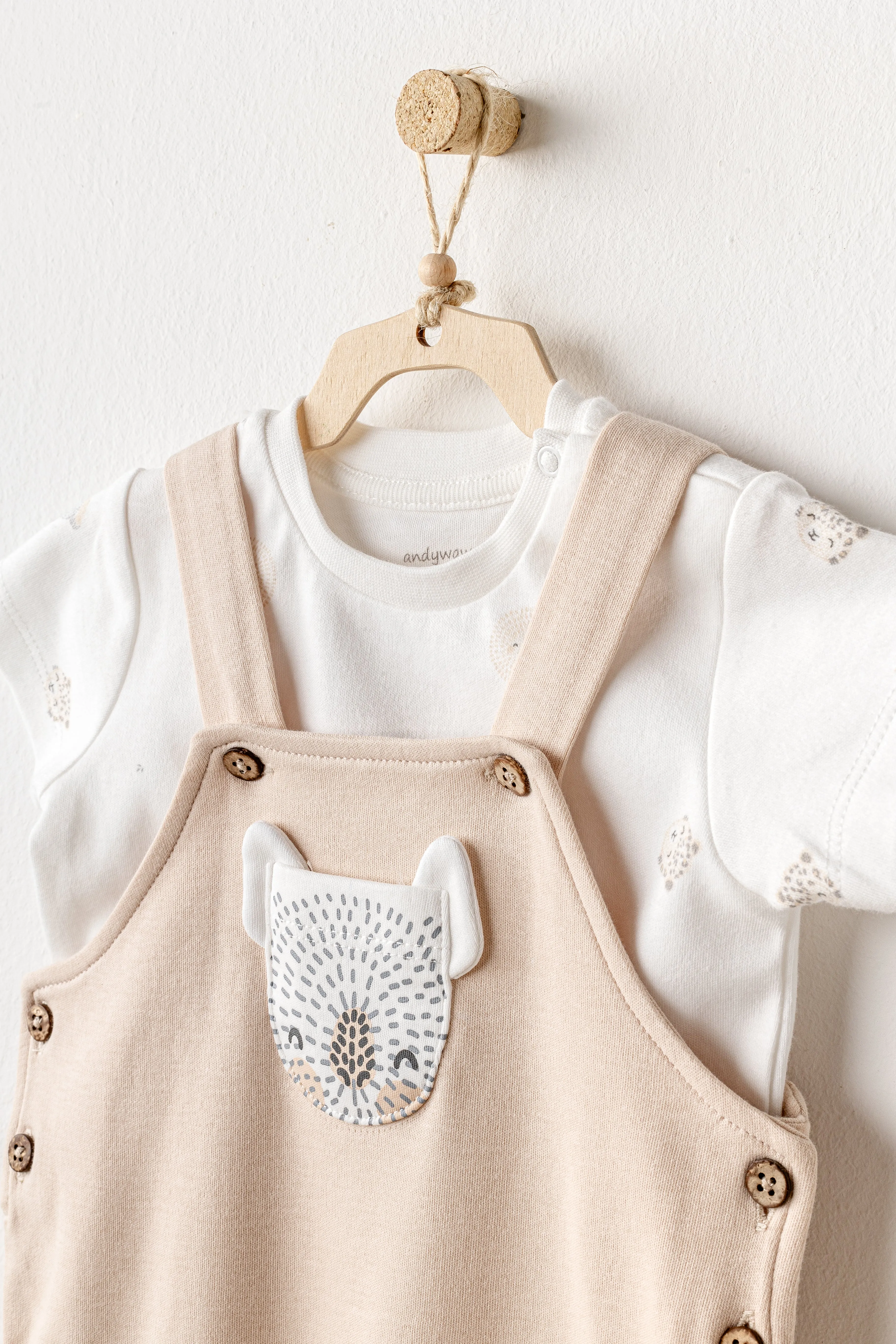 Beige Koala Jumpsuit Set