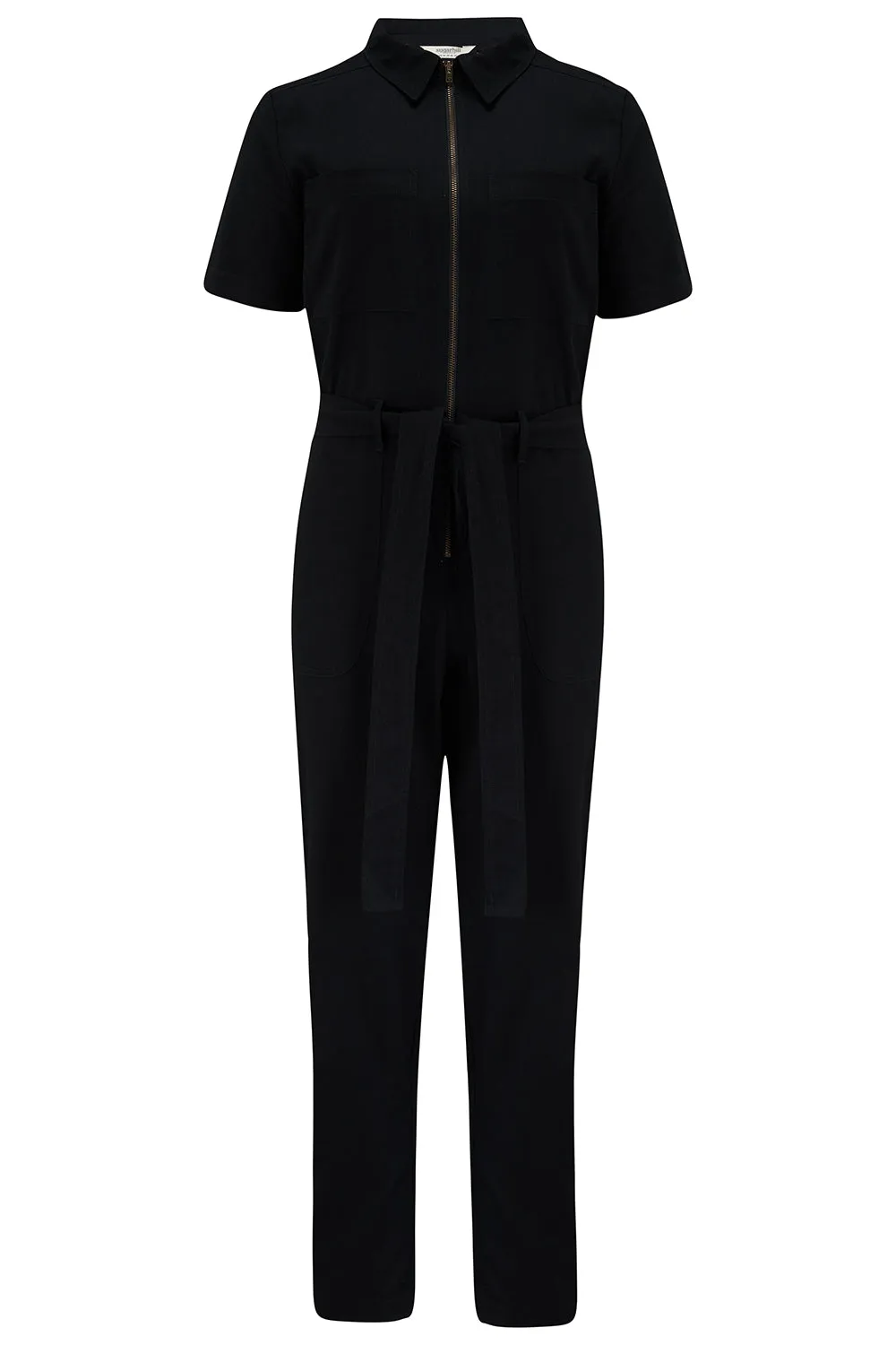 Billy Boilersuit - Black. Outer Space Embroidery