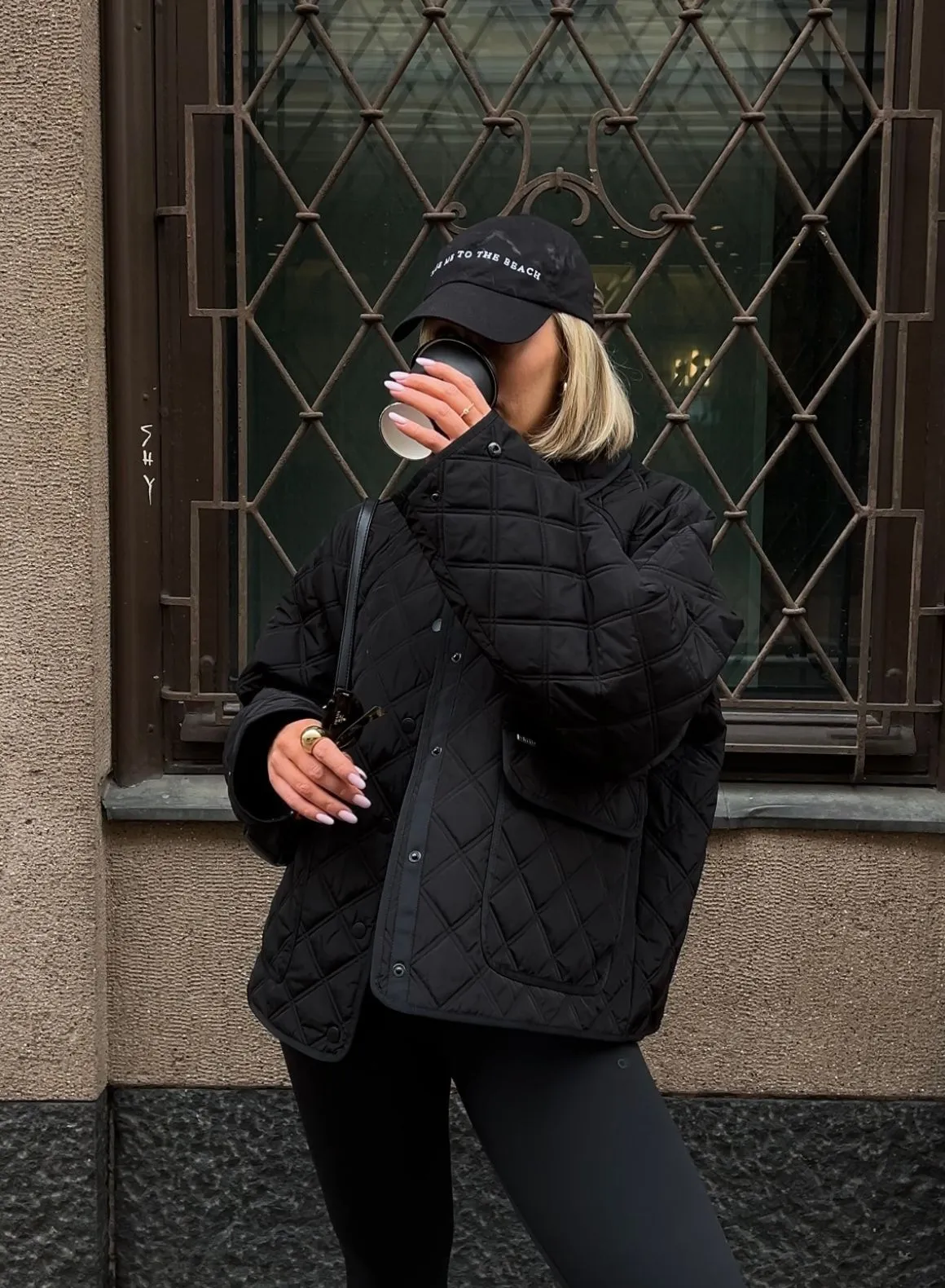 Black Quilted Femme Jacket