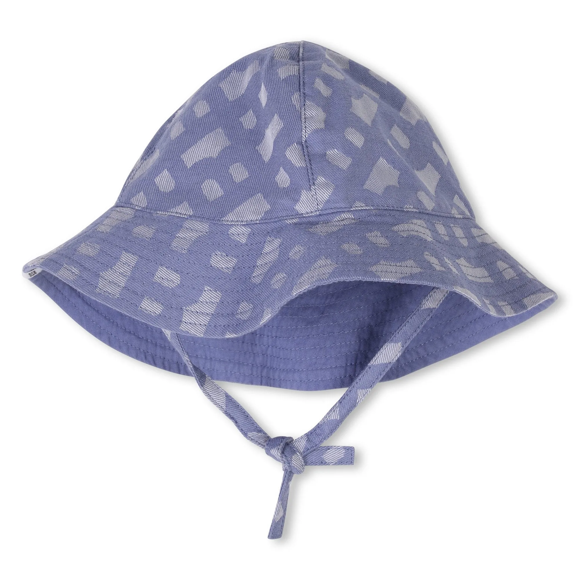 Blue Patterned All In One Hat Set