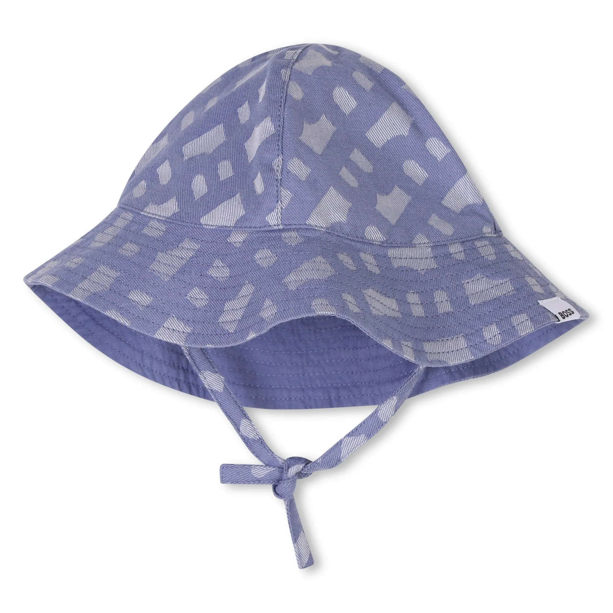 Blue Patterned All In One Hat Set