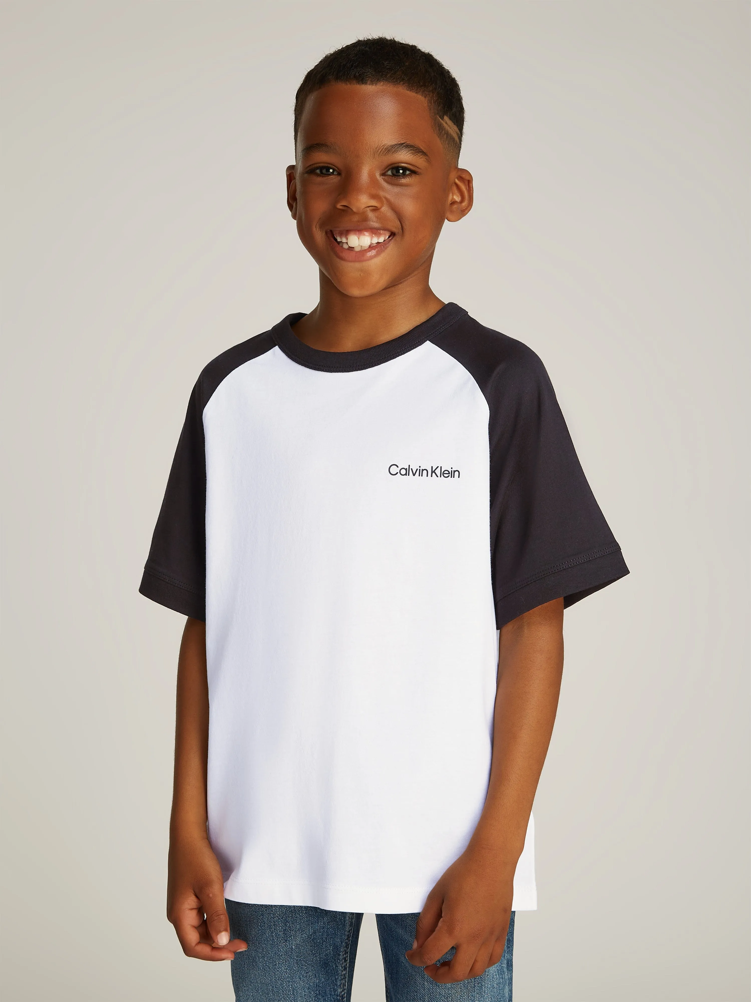 Boys Colourblock T-Shirt in White