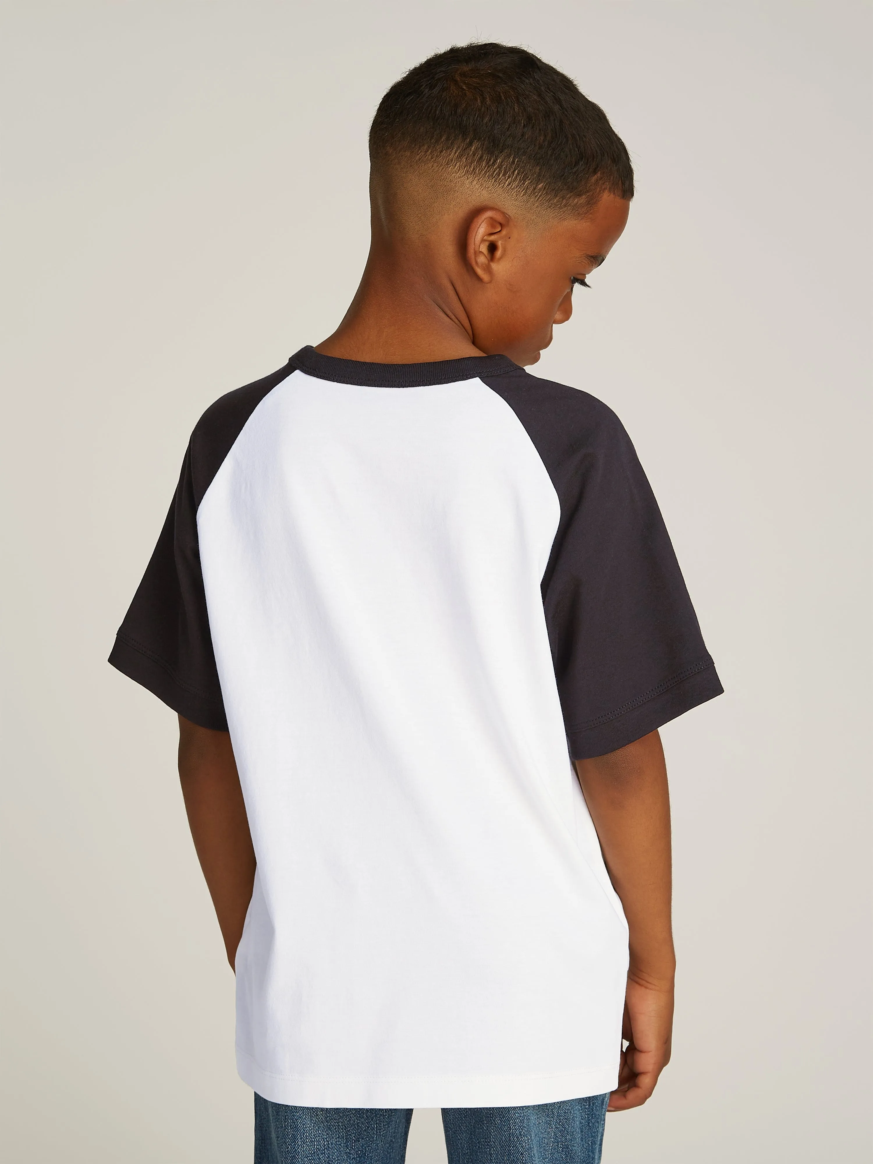 Boys Colourblock T-Shirt in White