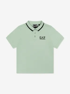 Boys Logo Polo Shirt in Green