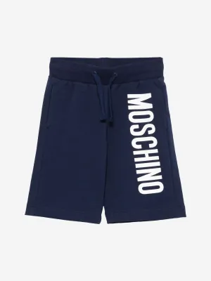 Boys Logo Print Shorts in Blue