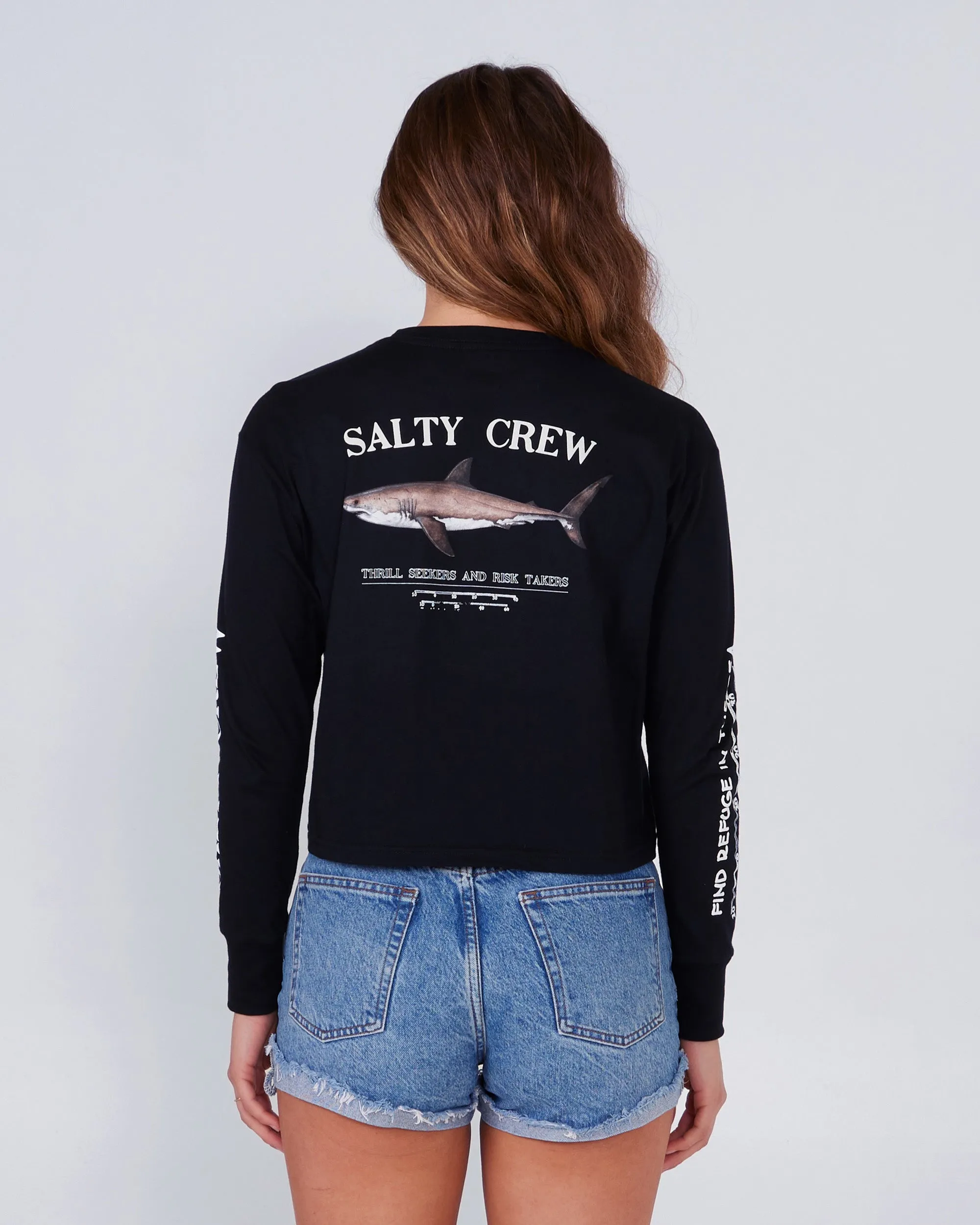Bruce Long Sleeve Crop - Black