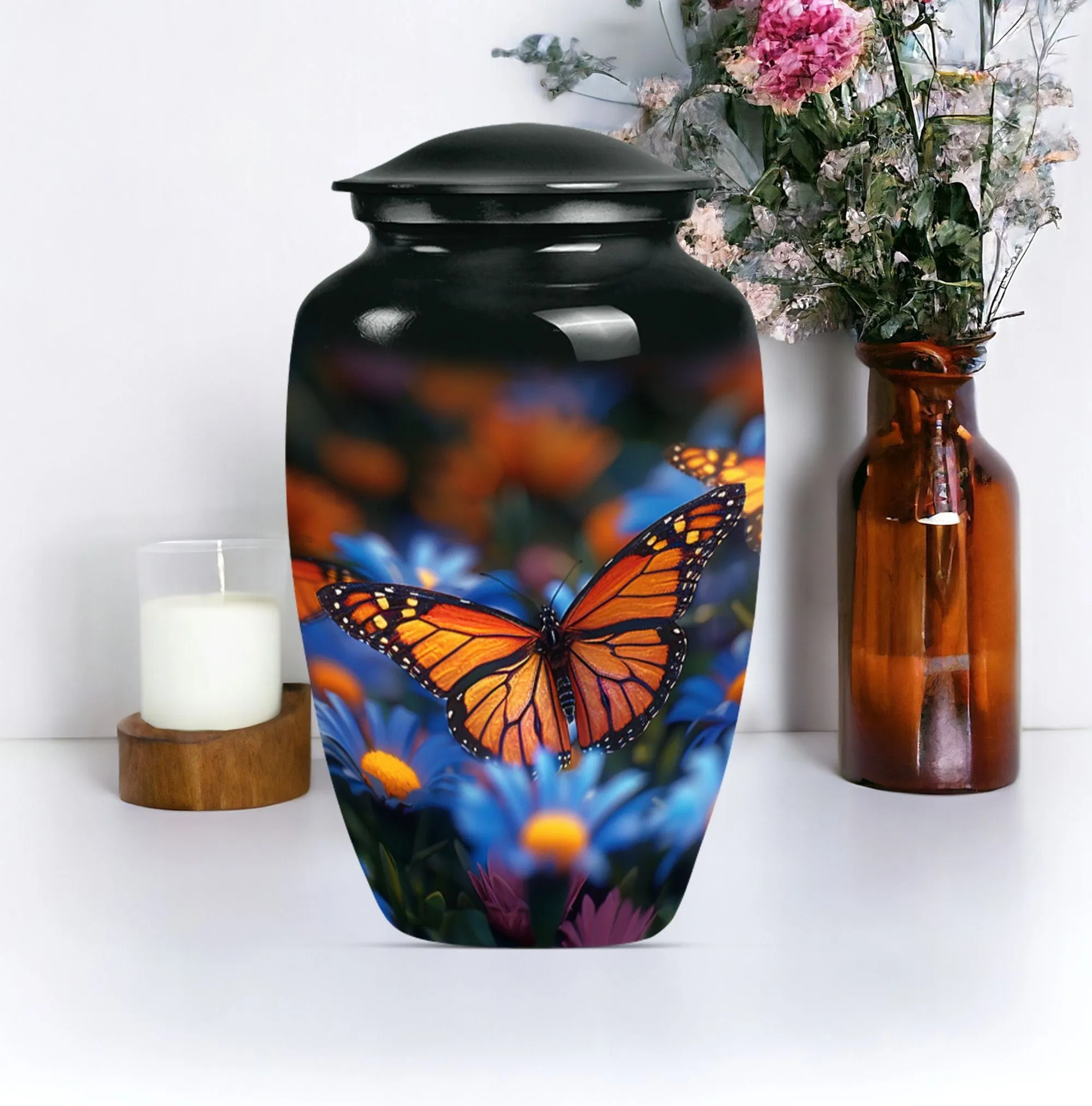 Butterfly Memorial Large Urn: Lasting Tribute for Loved Ones