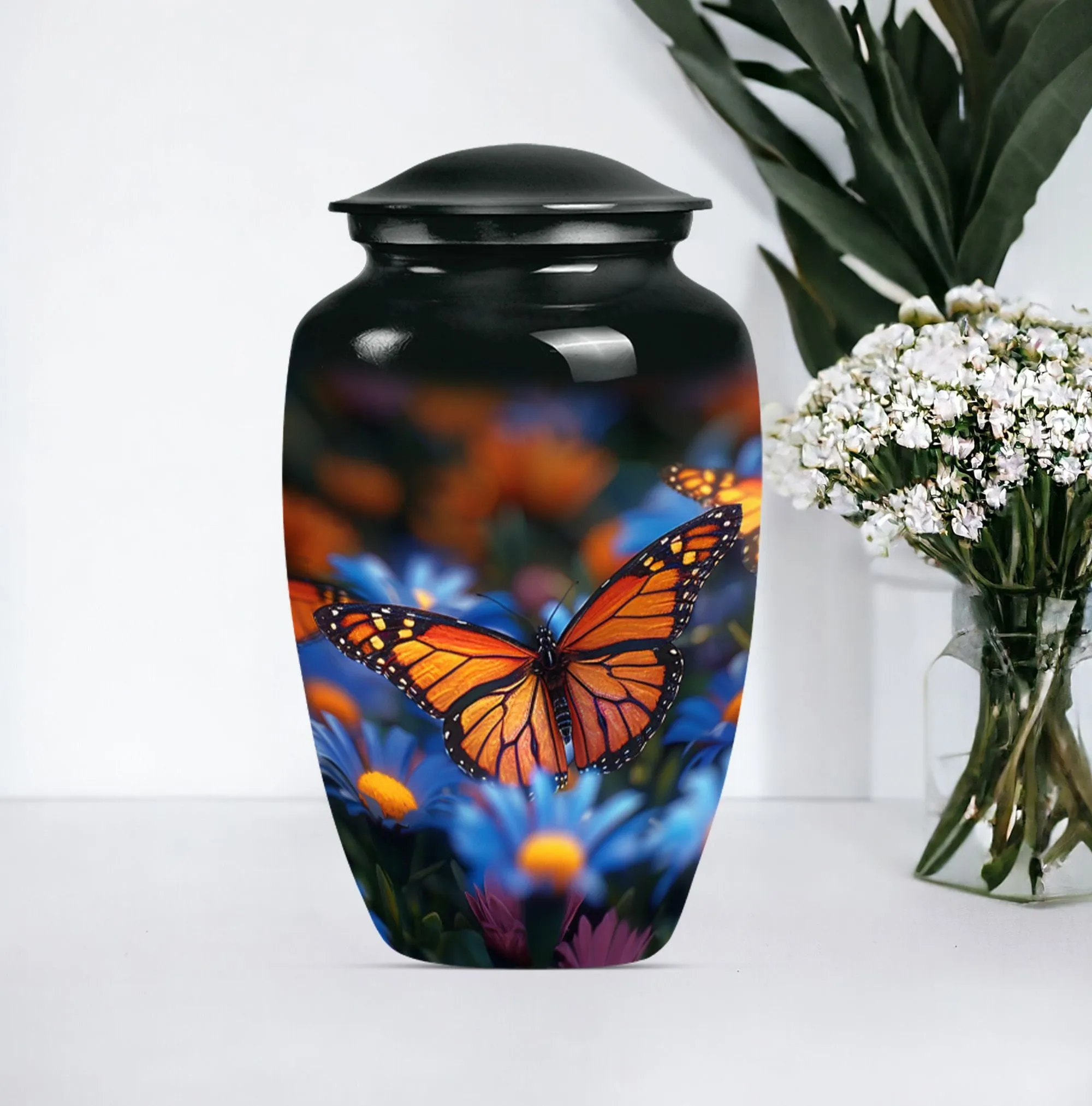 Butterfly Memorial Large Urn: Lasting Tribute for Loved Ones
