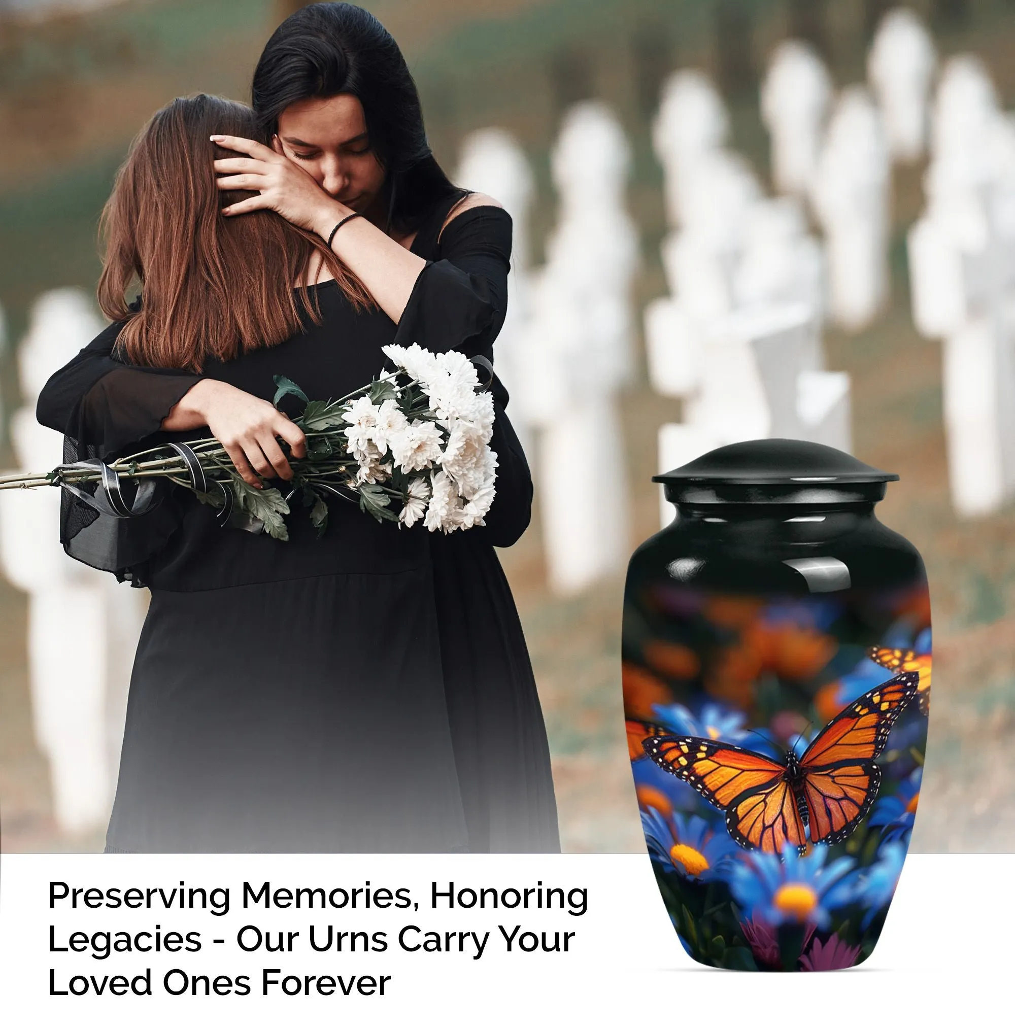 Butterfly Memorial Large Urn: Lasting Tribute for Loved Ones