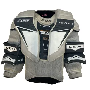CCM Extreme Flex Shield II - Used Pro Stock Goalie Chest Protector (Grey/White)