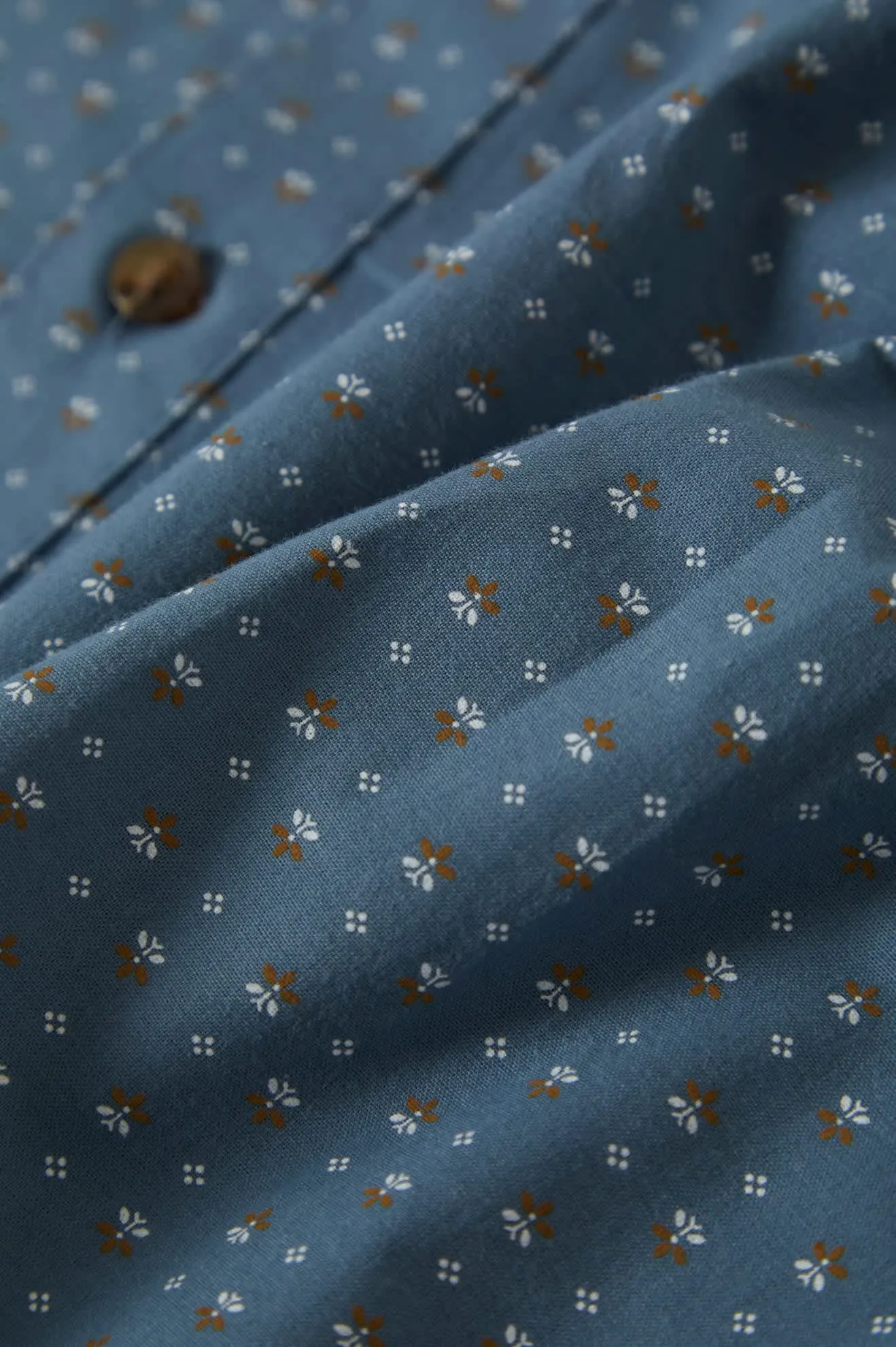 Charter Print S/S Shirt - Azure Blue/Micro Floral