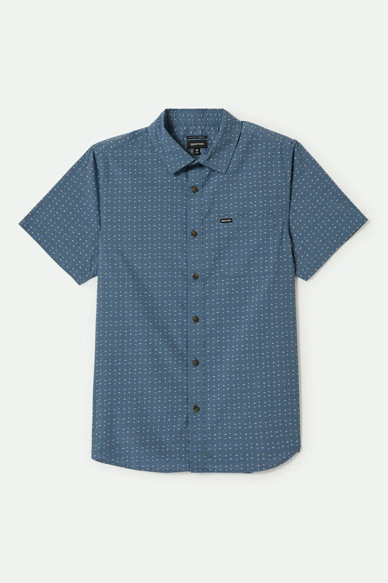Charter Print S/S Shirt - Azure Blue/Micro Floral