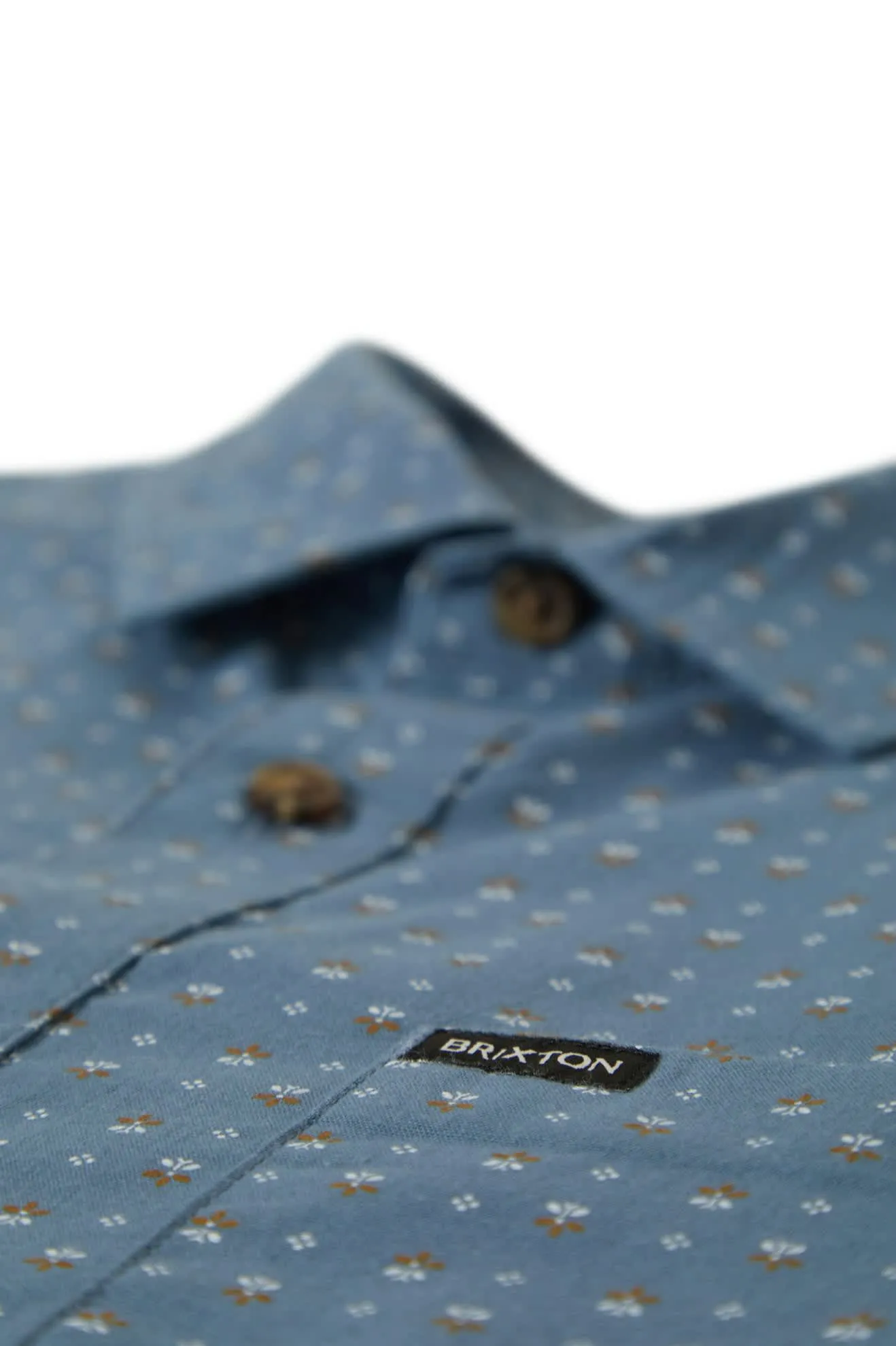 Charter Print S/S Shirt - Azure Blue/Micro Floral