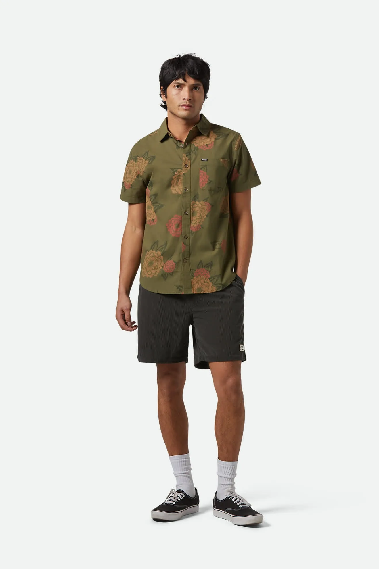 Charter Print S/S Shirt - Ivy Green/Painterly Floral