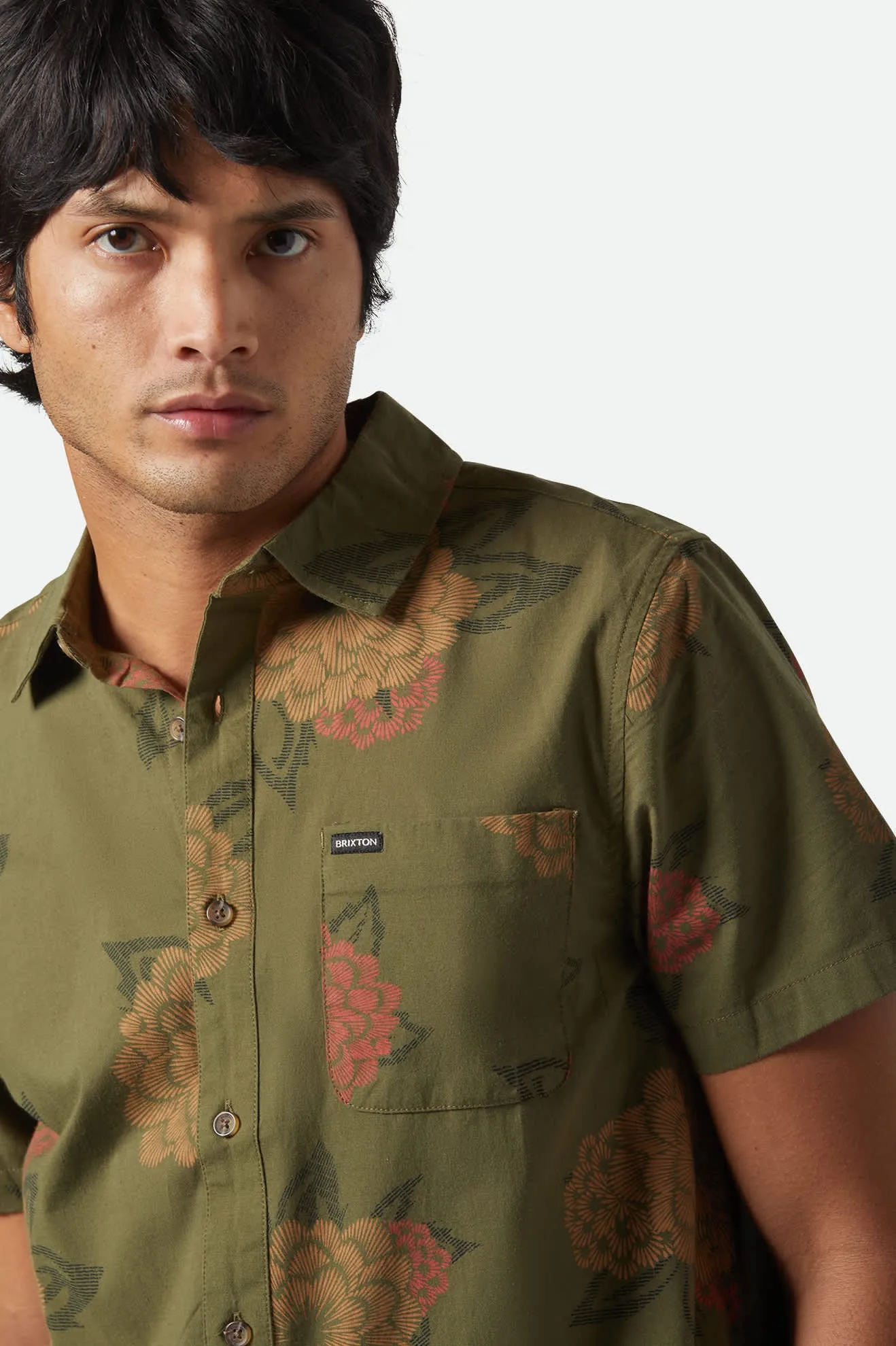 Charter Print S/S Shirt - Ivy Green/Painterly Floral