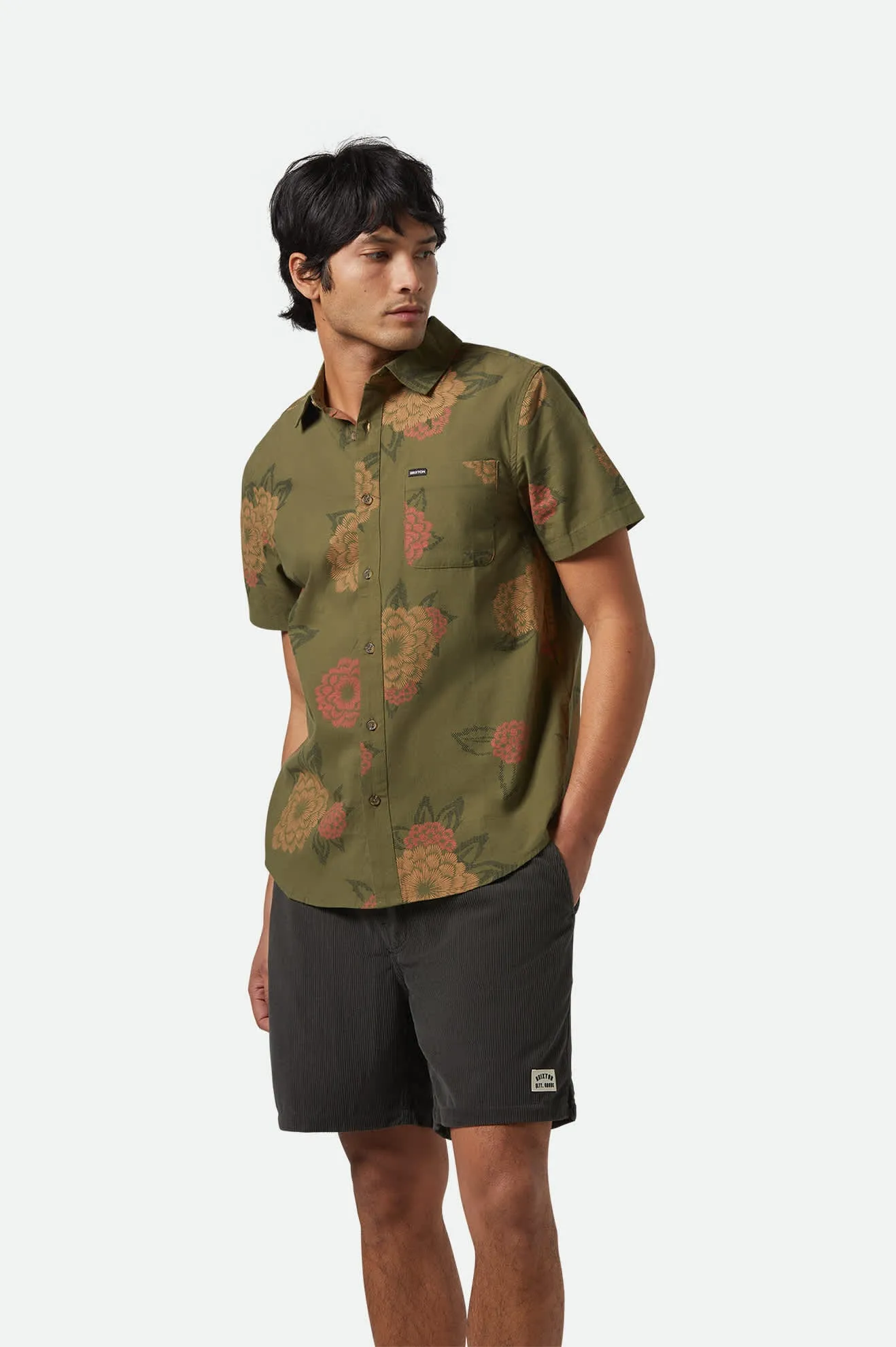 Charter Print S/S Shirt - Ivy Green/Painterly Floral