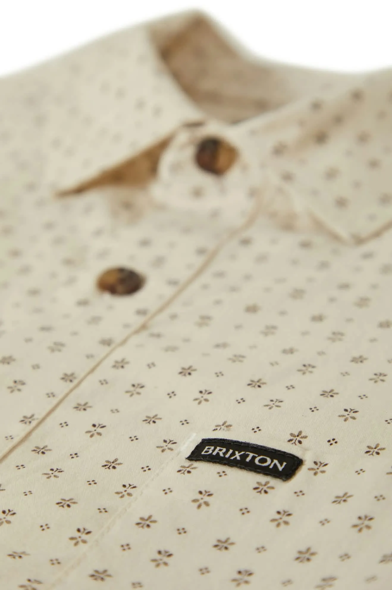 Charter Print S/S Shirt - Off White/Micro Floral
