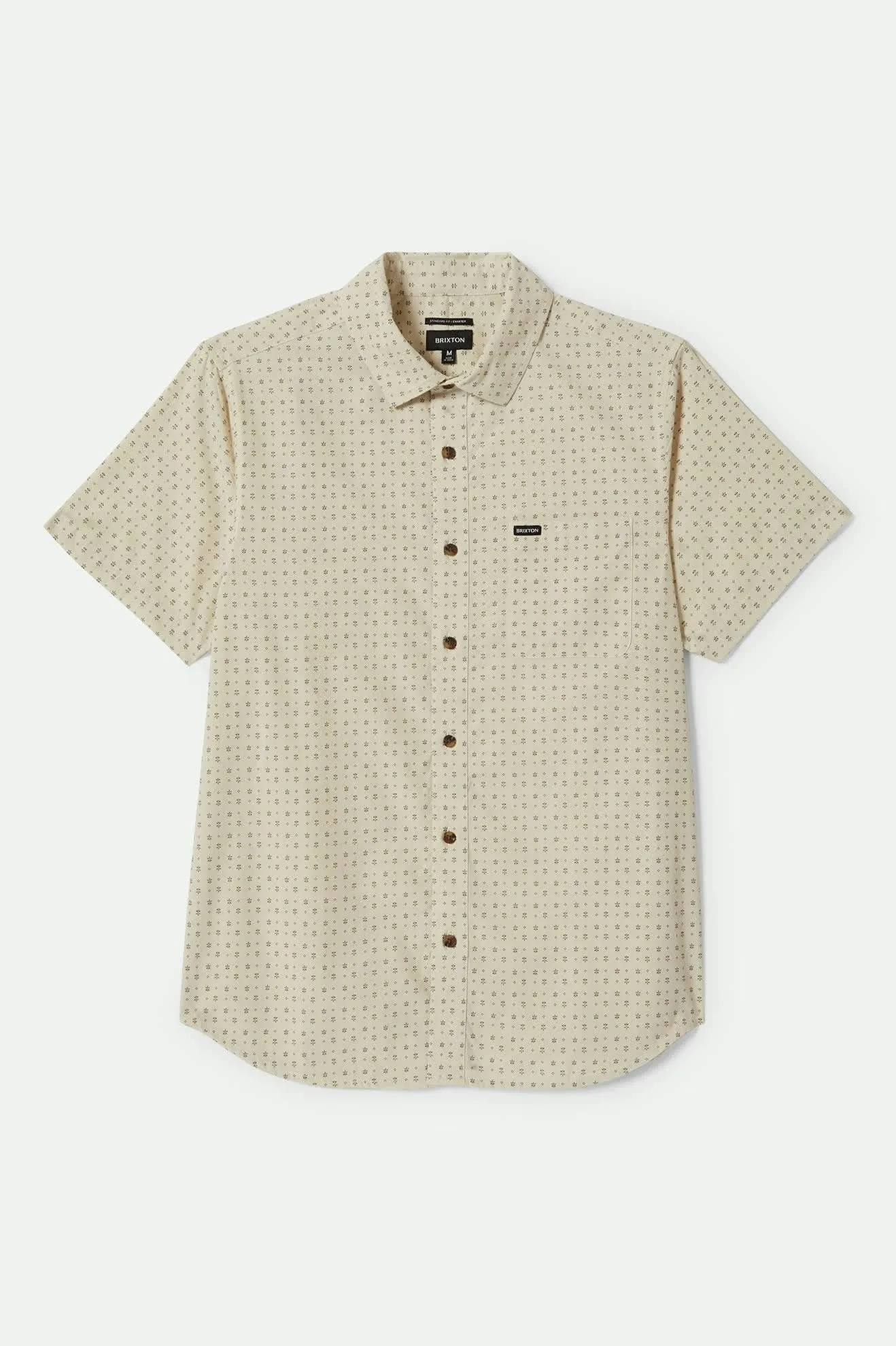 Charter Print S/S Shirt - Off White/Micro Floral