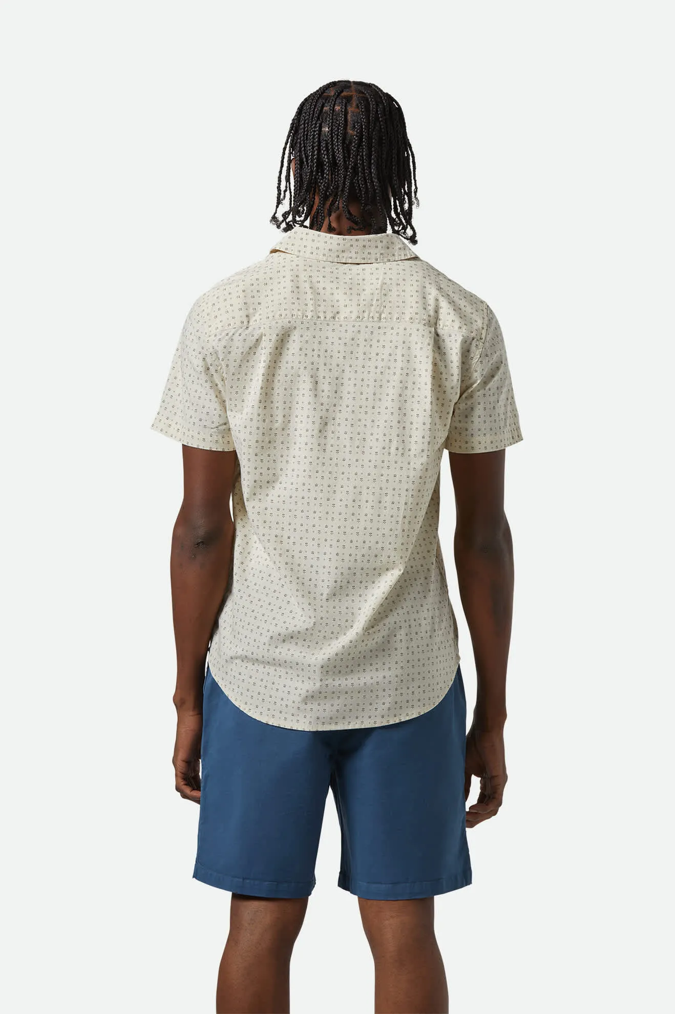 Charter Print S/S Shirt - Off White/Micro Floral
