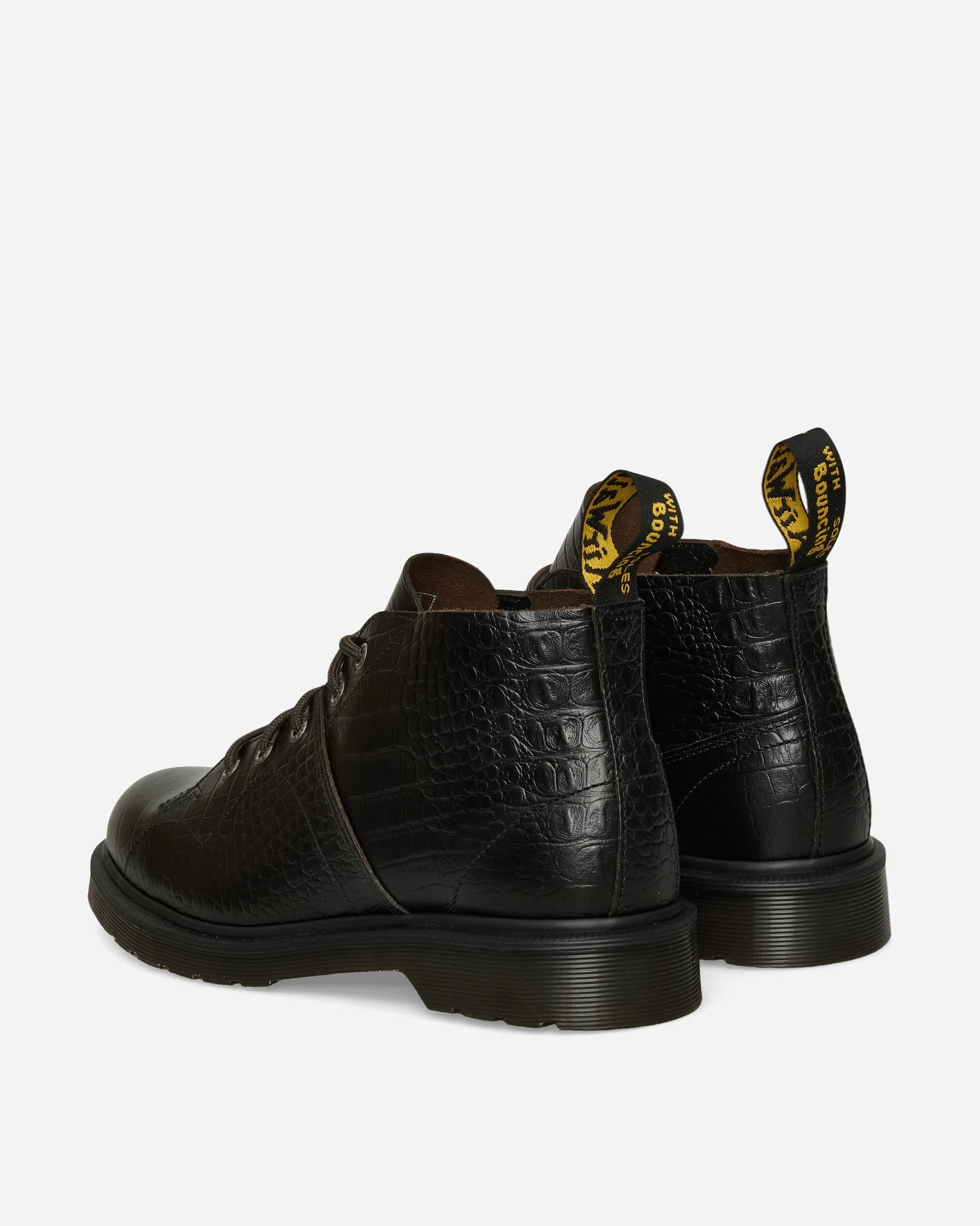 Church Crocodile Analine Leather Ankle Boots Dark Brown