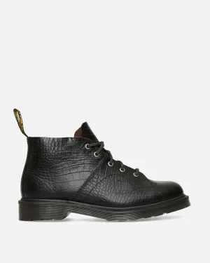 Church Crocodile Analine Leather Ankle Boots Dark Brown