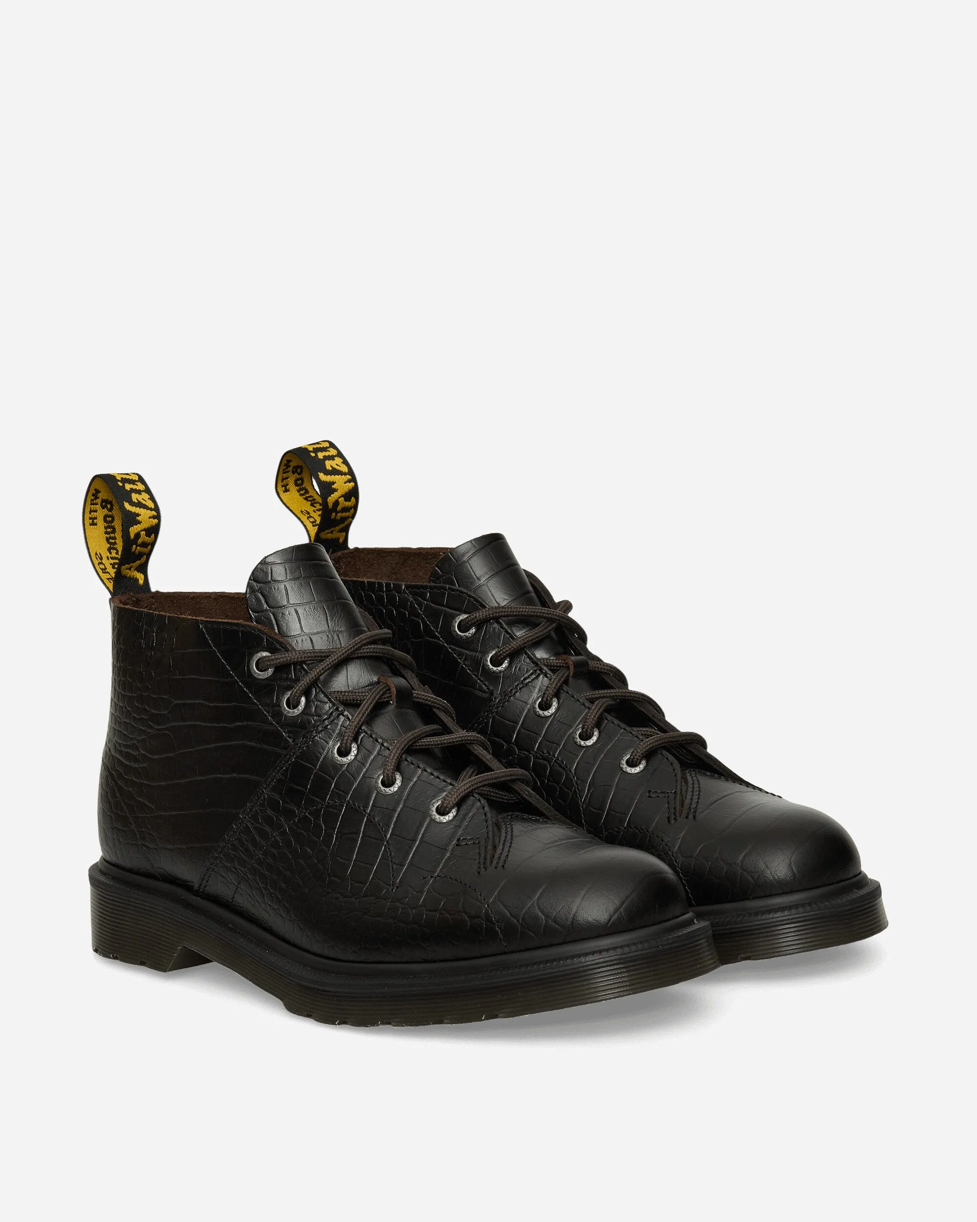 Church Crocodile Analine Leather Ankle Boots Dark Brown