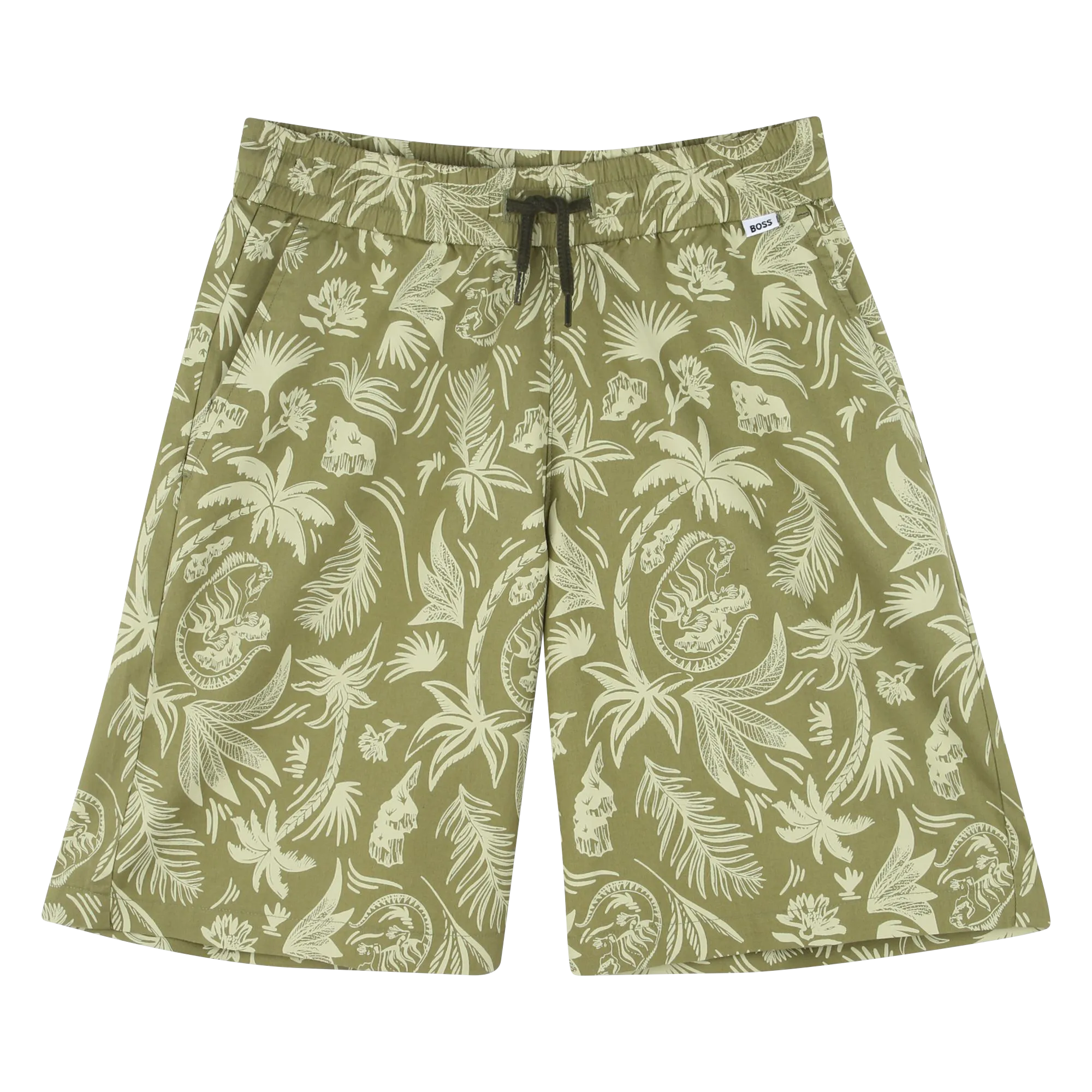 Dark Green Island Bermuda Shorts