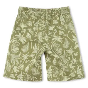 Dark Green Island Bermuda Shorts