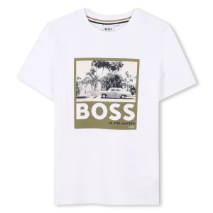 Dark Green Nostalgic Print T-Shirt