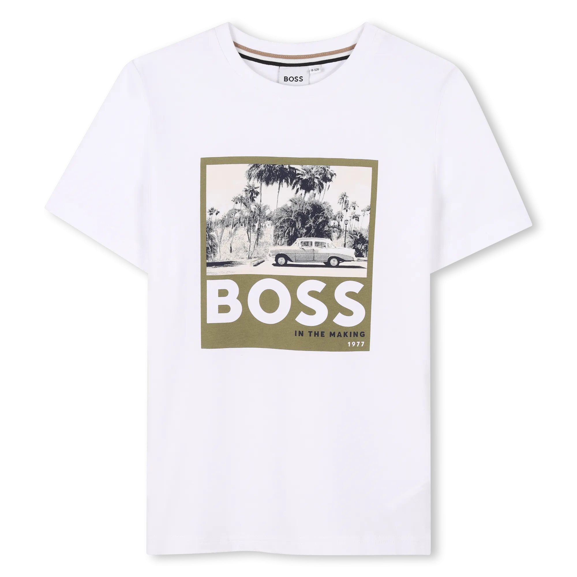 Dark Green Nostalgic Print T-Shirt