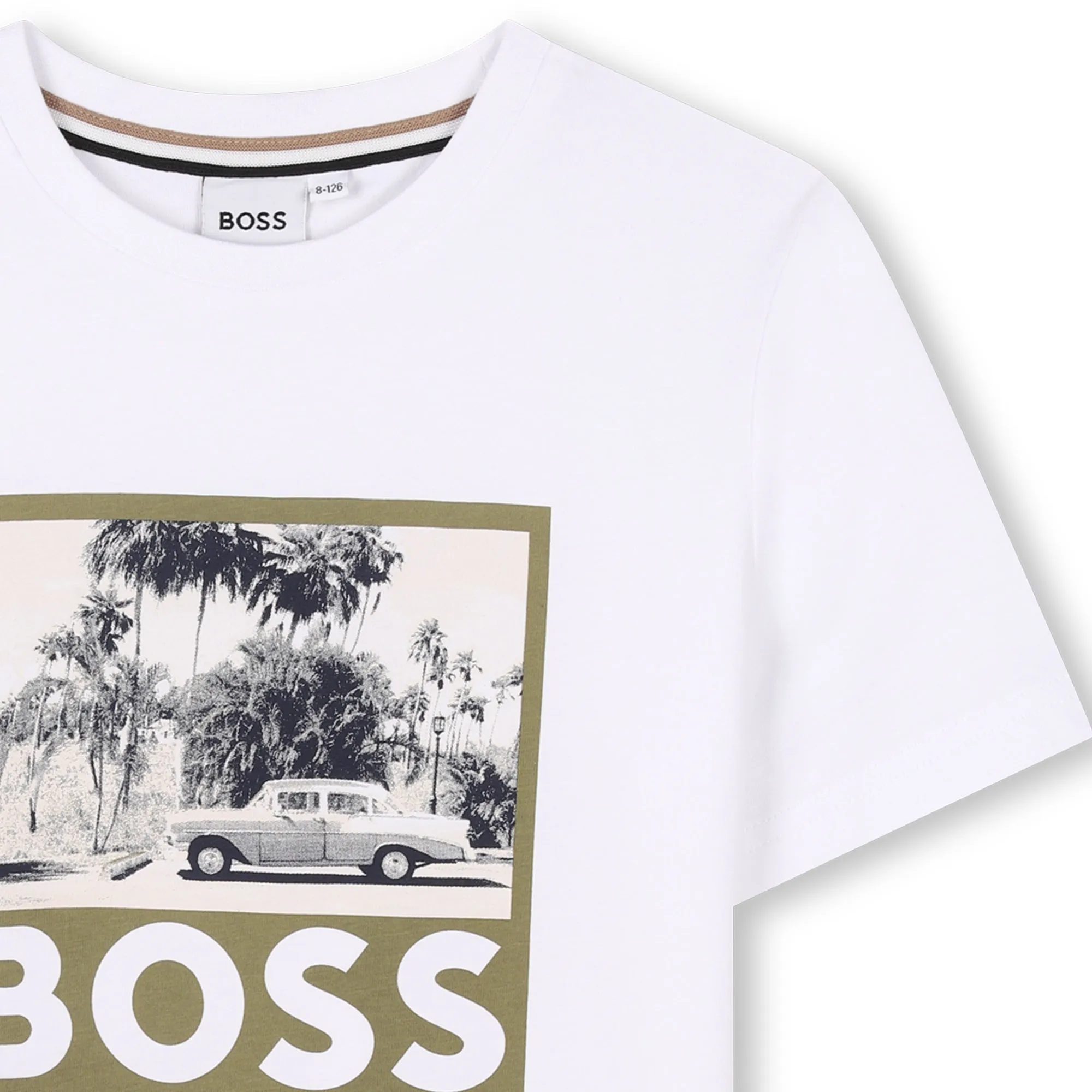 Dark Green Nostalgic Print T-Shirt