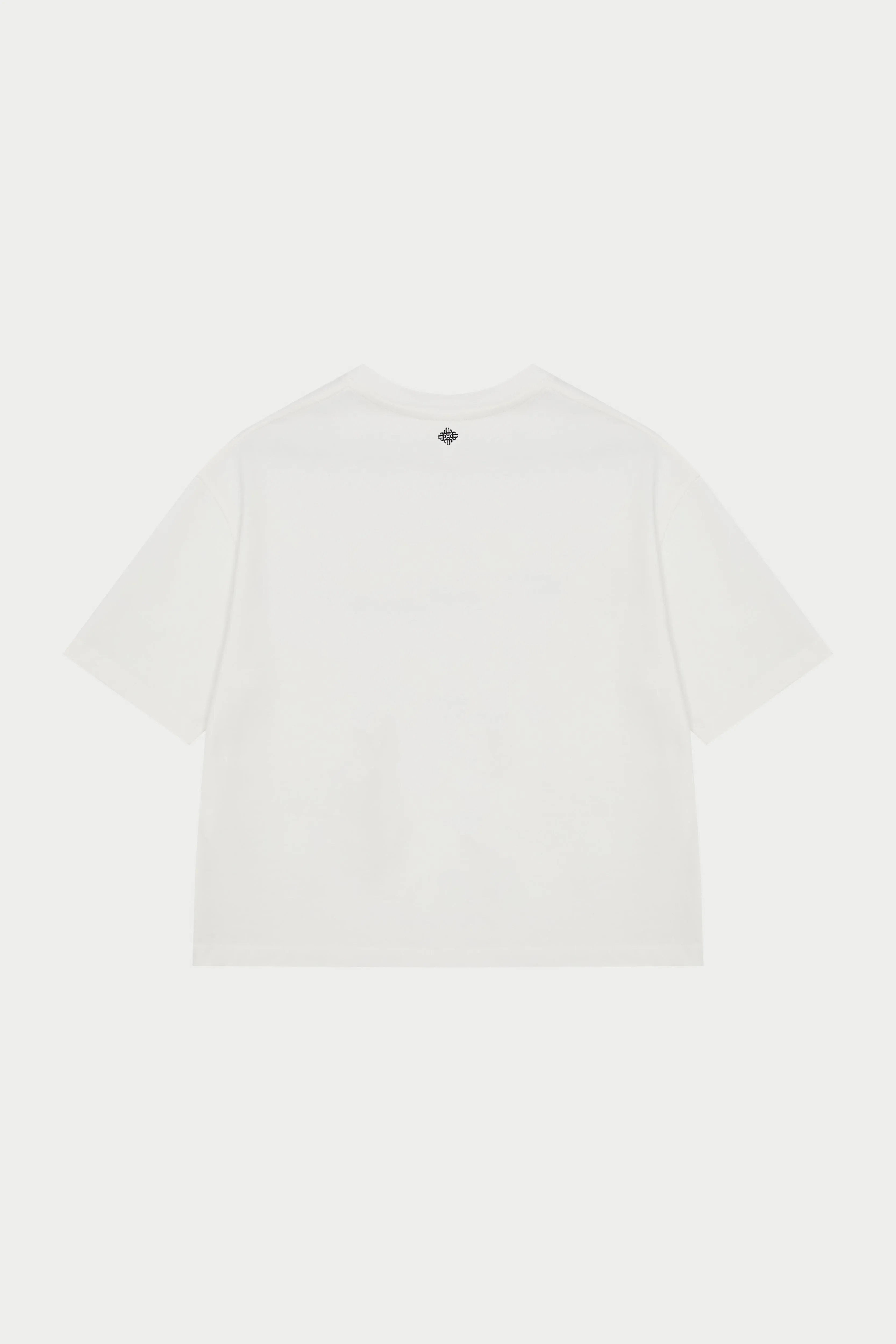 EMBROIDERED CREST T-SHIRT - OFF WHITE