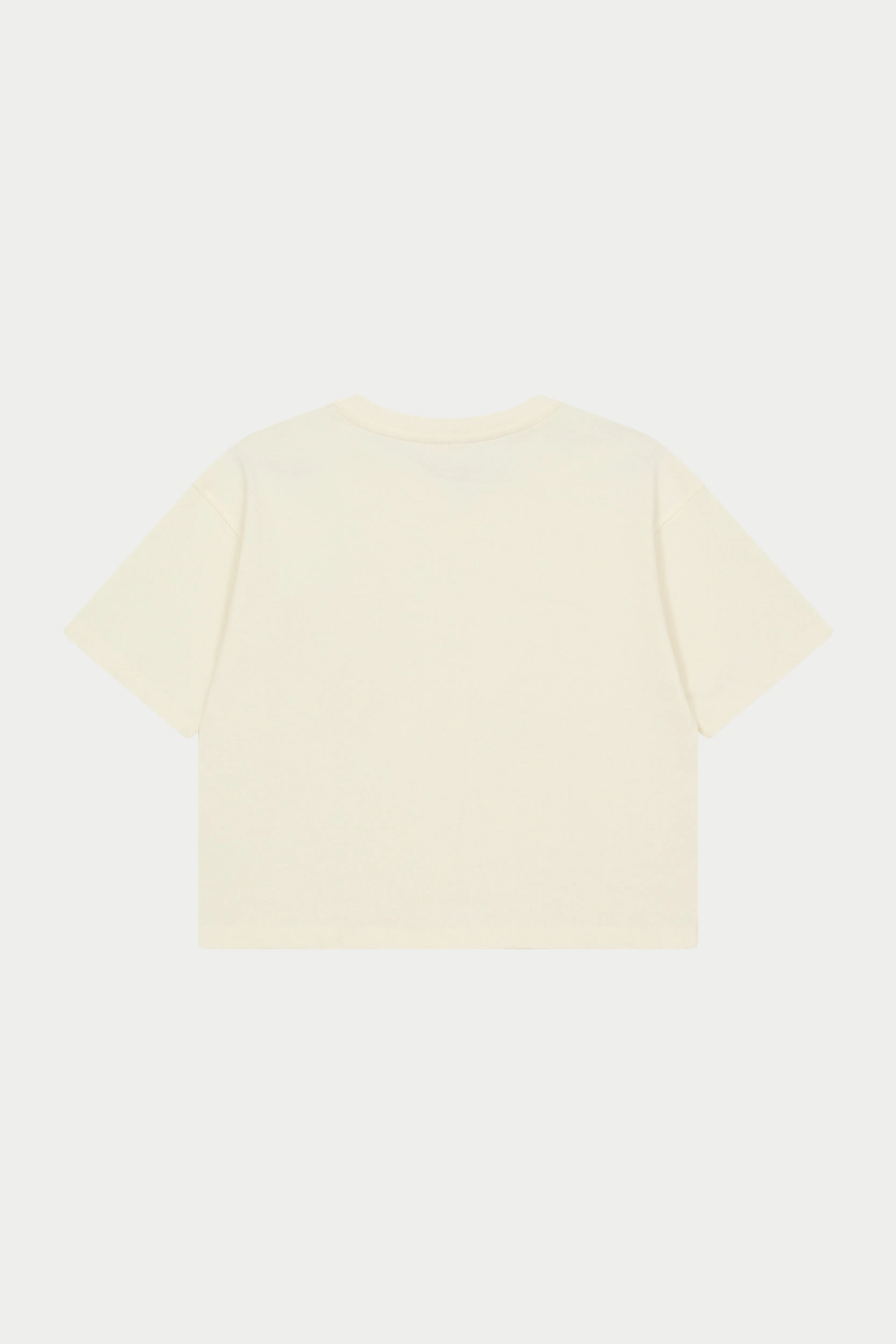 EMBROIDERED PALM GRAPHIC BOXY T-SHIRT - OFF WHITE