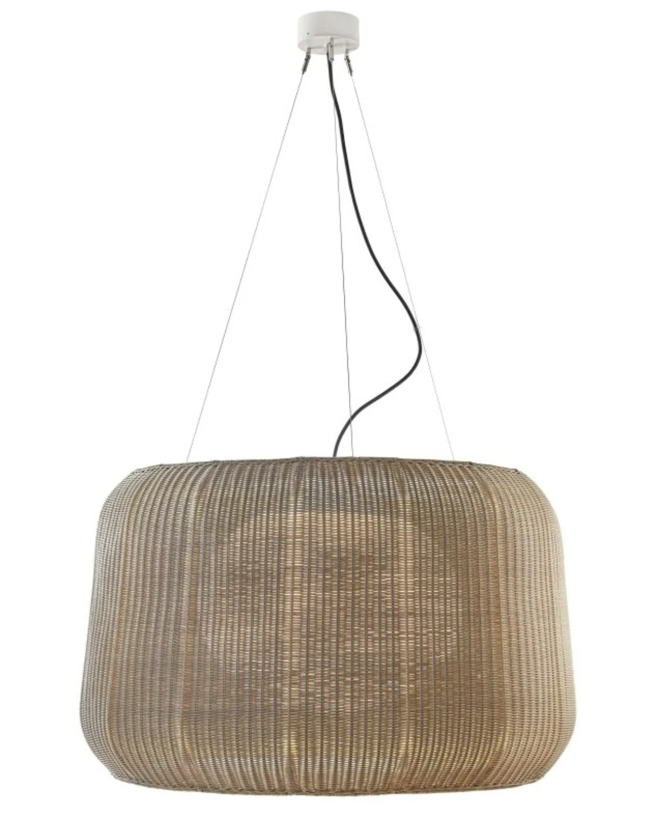 Exterior Woven Basket Pendant Light