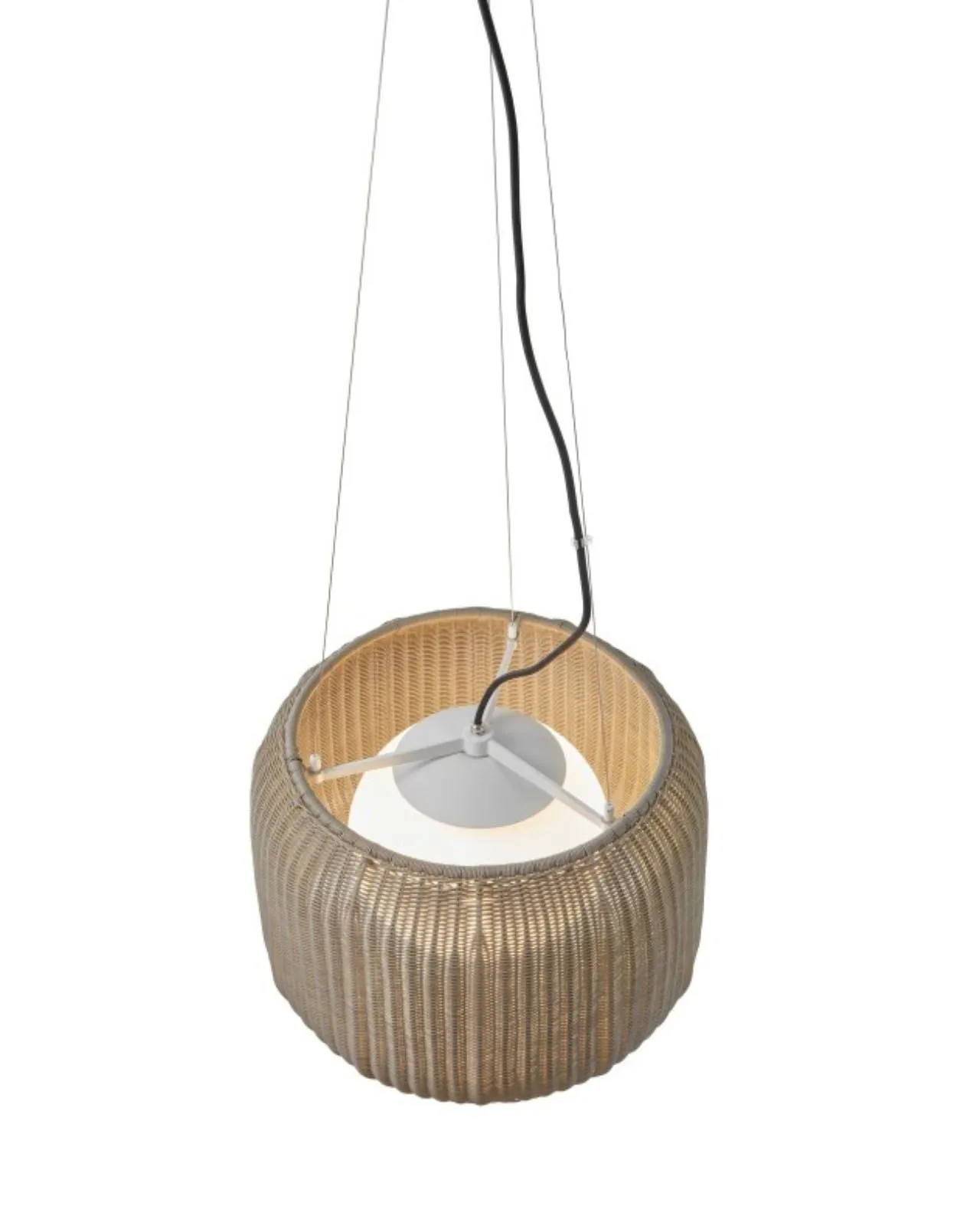 Exterior Woven Basket Pendant Light