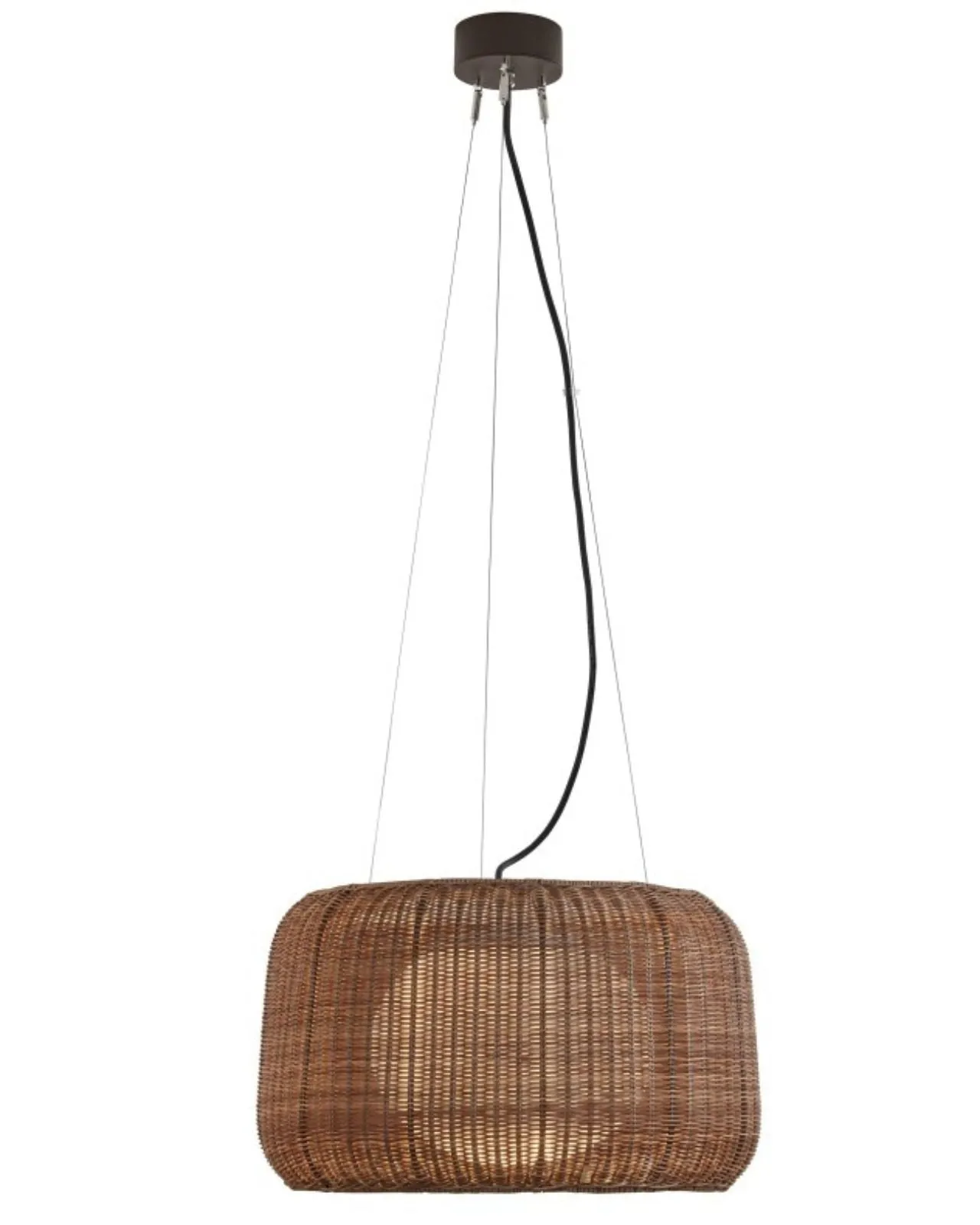 Exterior Woven Basket Pendant Light
