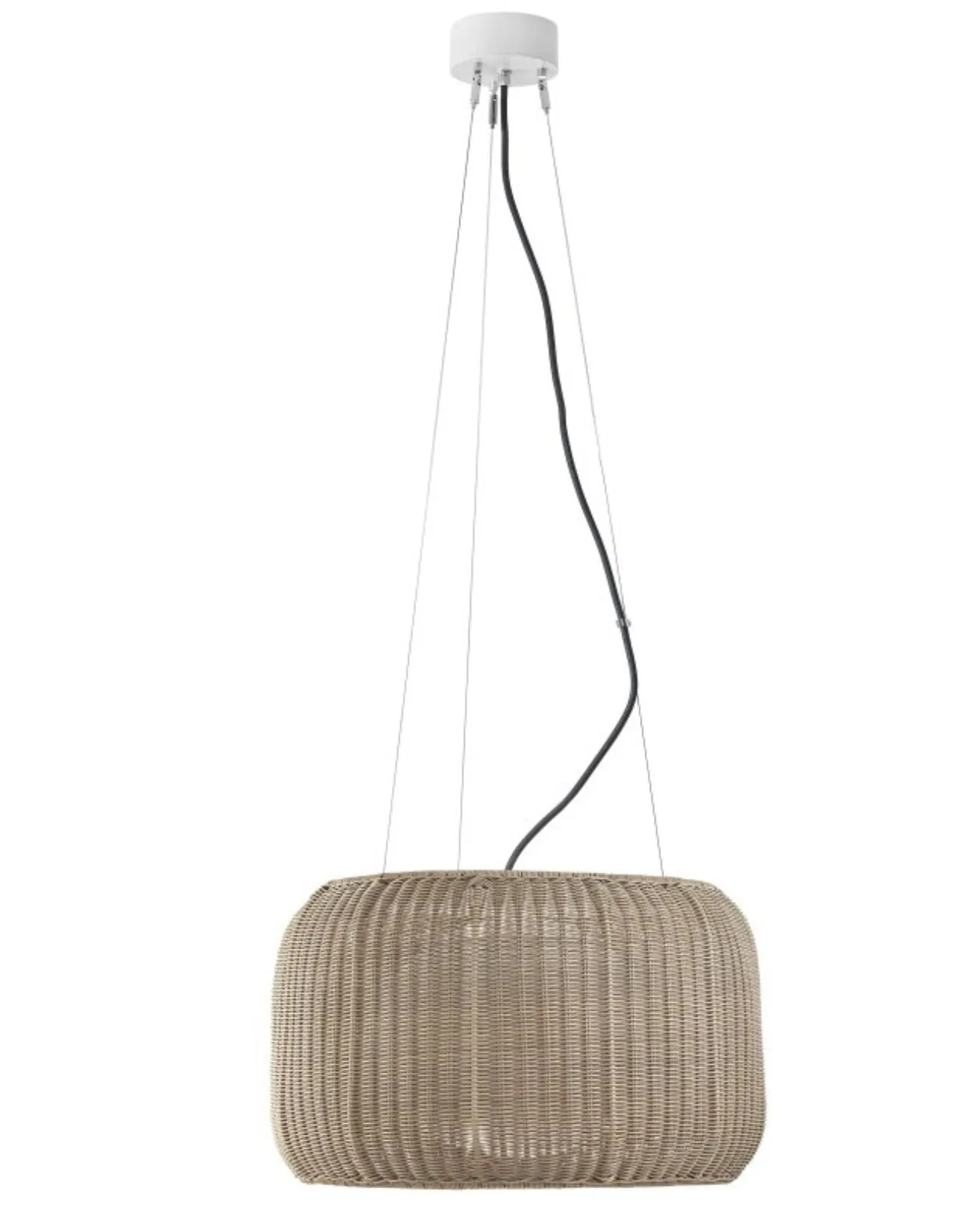 Exterior Woven Basket Pendant Light