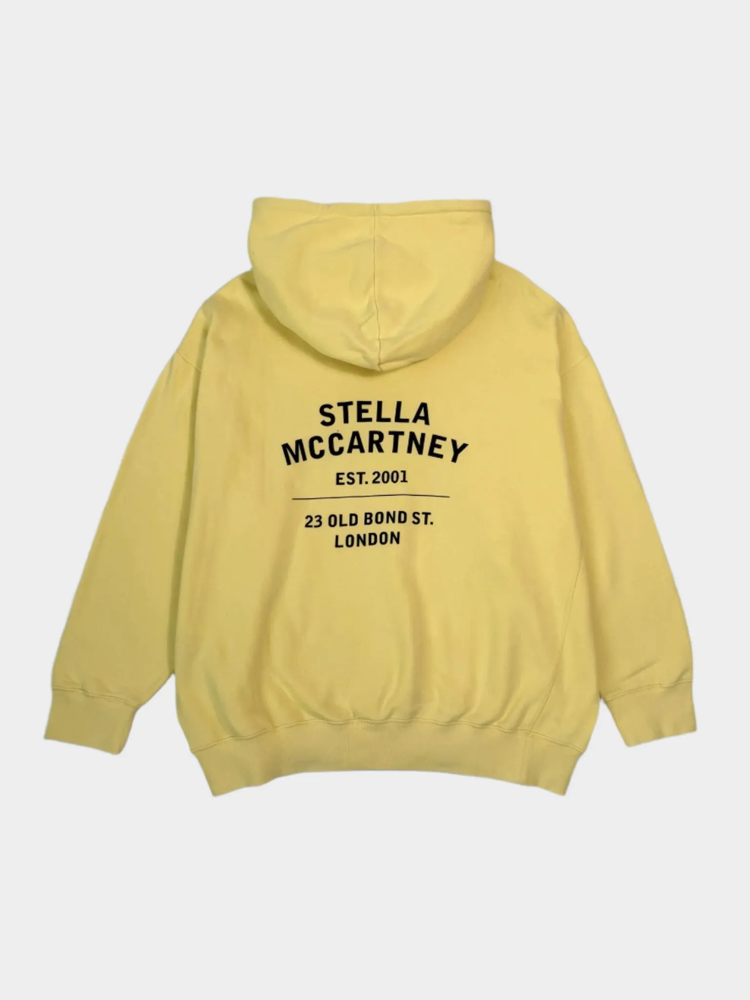 Felpa Gialla Con Cappuccio E Stampa Stella McCartney 23 Old Bond St. London