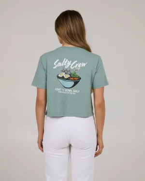 Fish Bowl Crop Tee - Sage