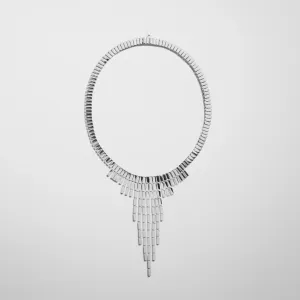 GEOMETRIC CASCADE CHOKER | sterling silver