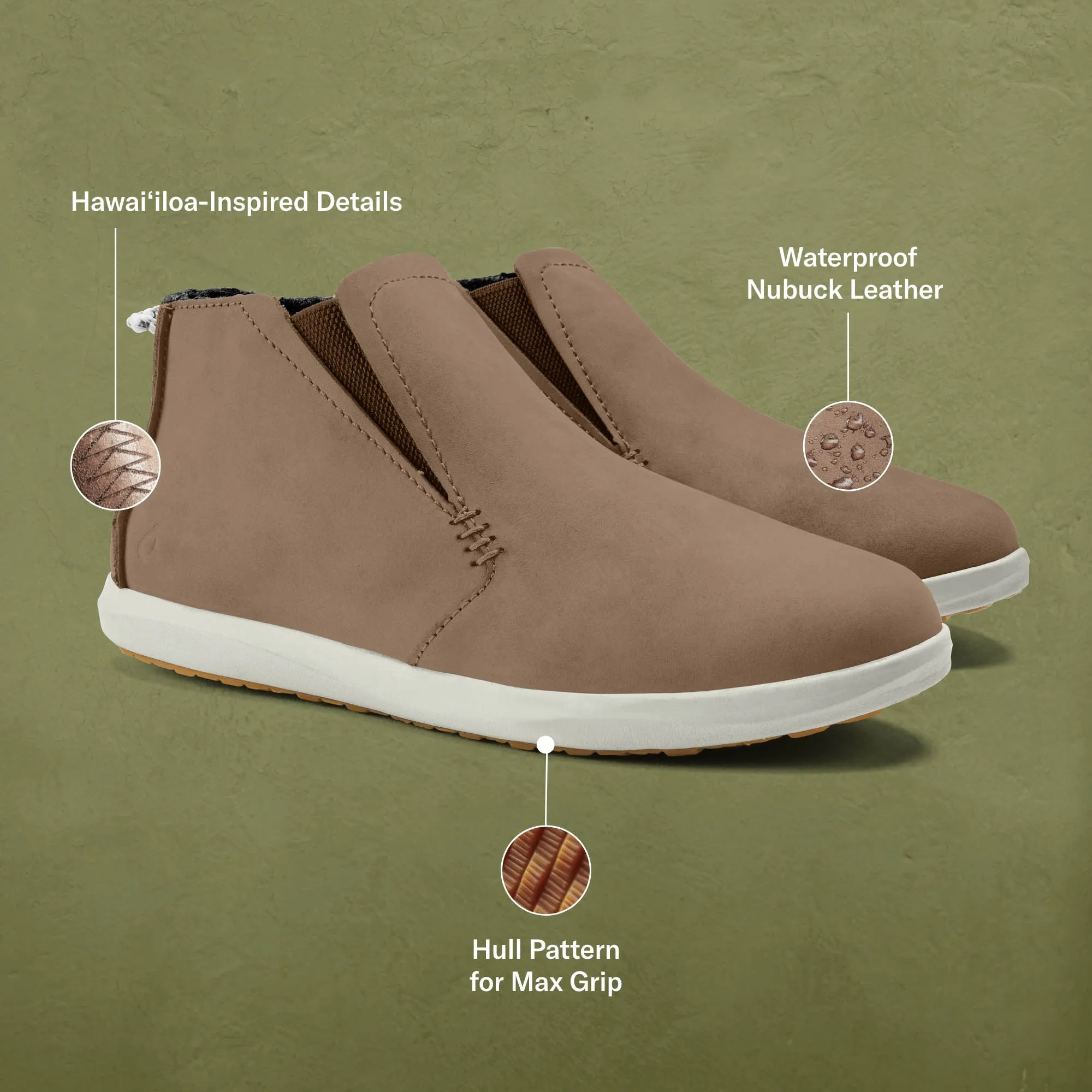 Hawai'iloa Manu Hope - Taupe Grey / Off White