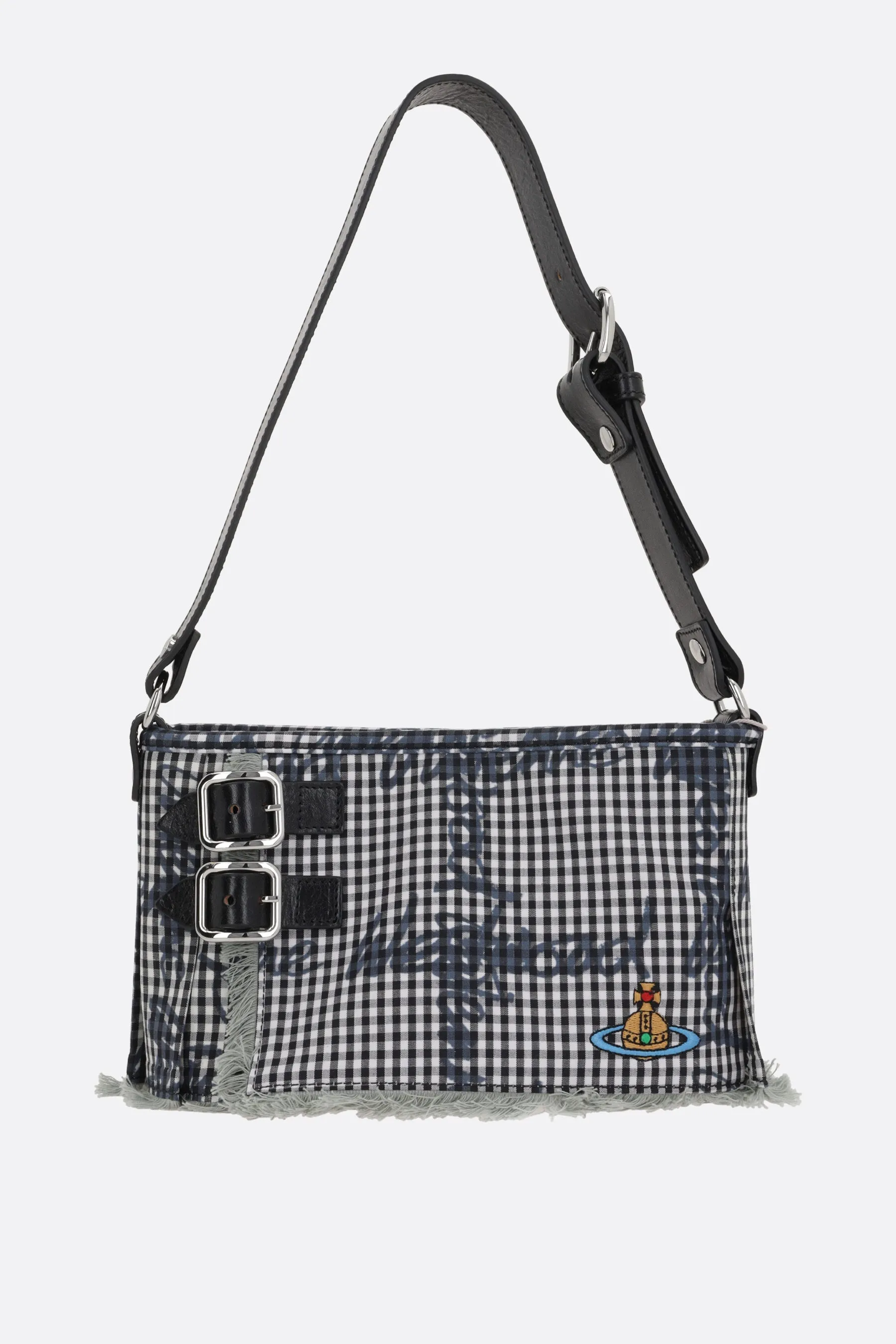 Heater shoulder bag in Gingham fabric