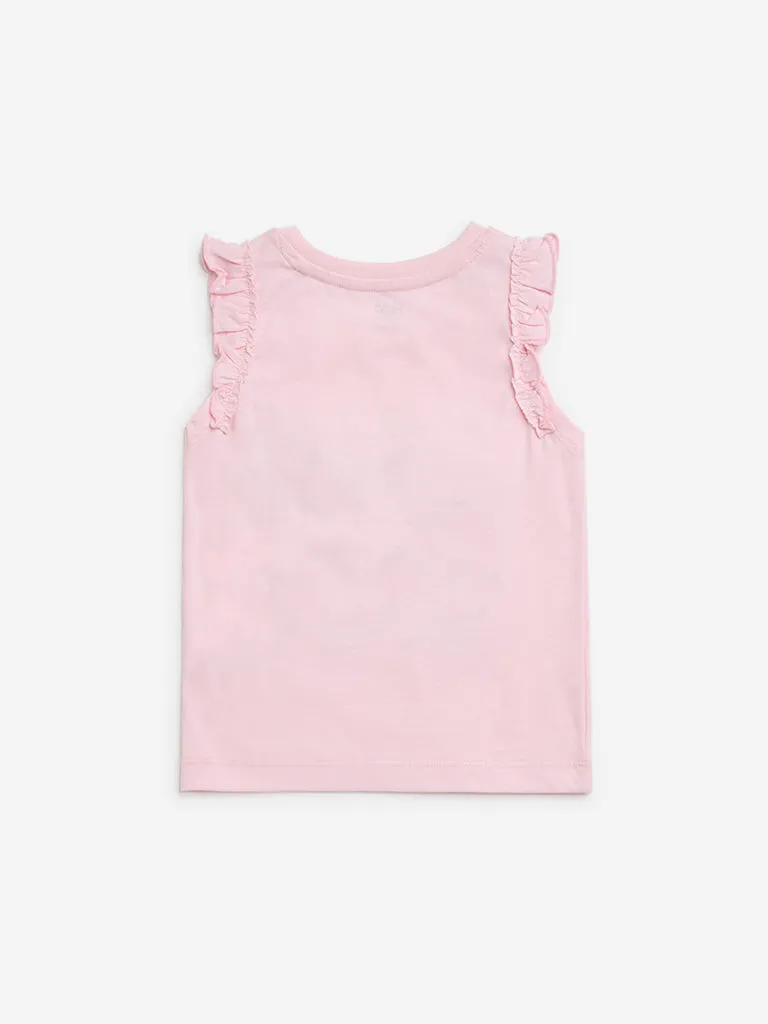 HOP Kids Pink Bakery-Themed Cotton Top