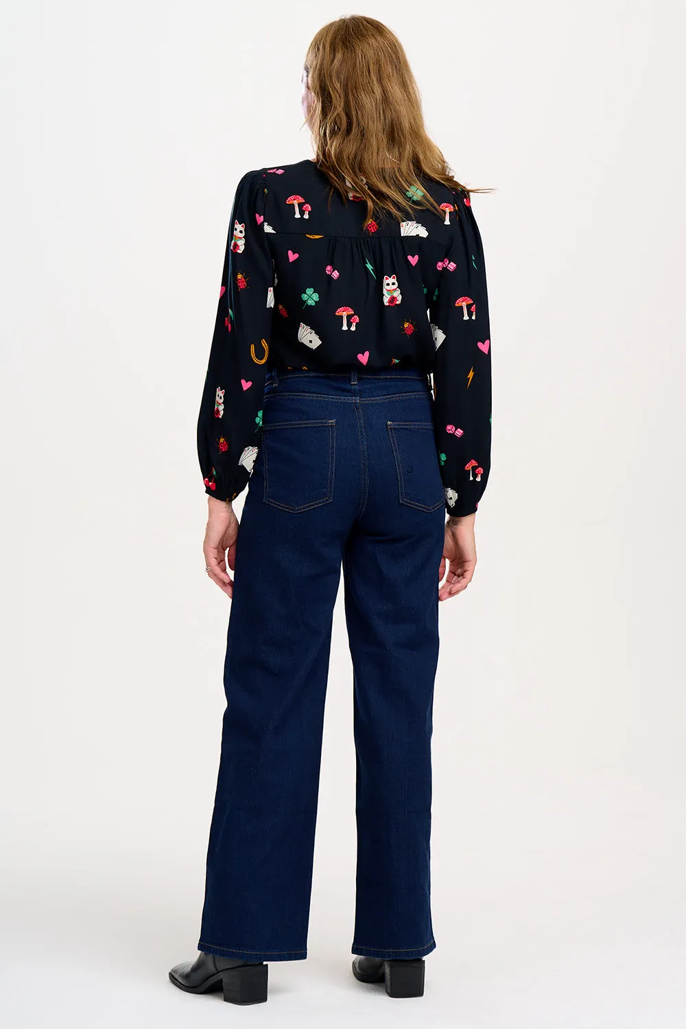Imelda Blouse - Black. Lucky Charms