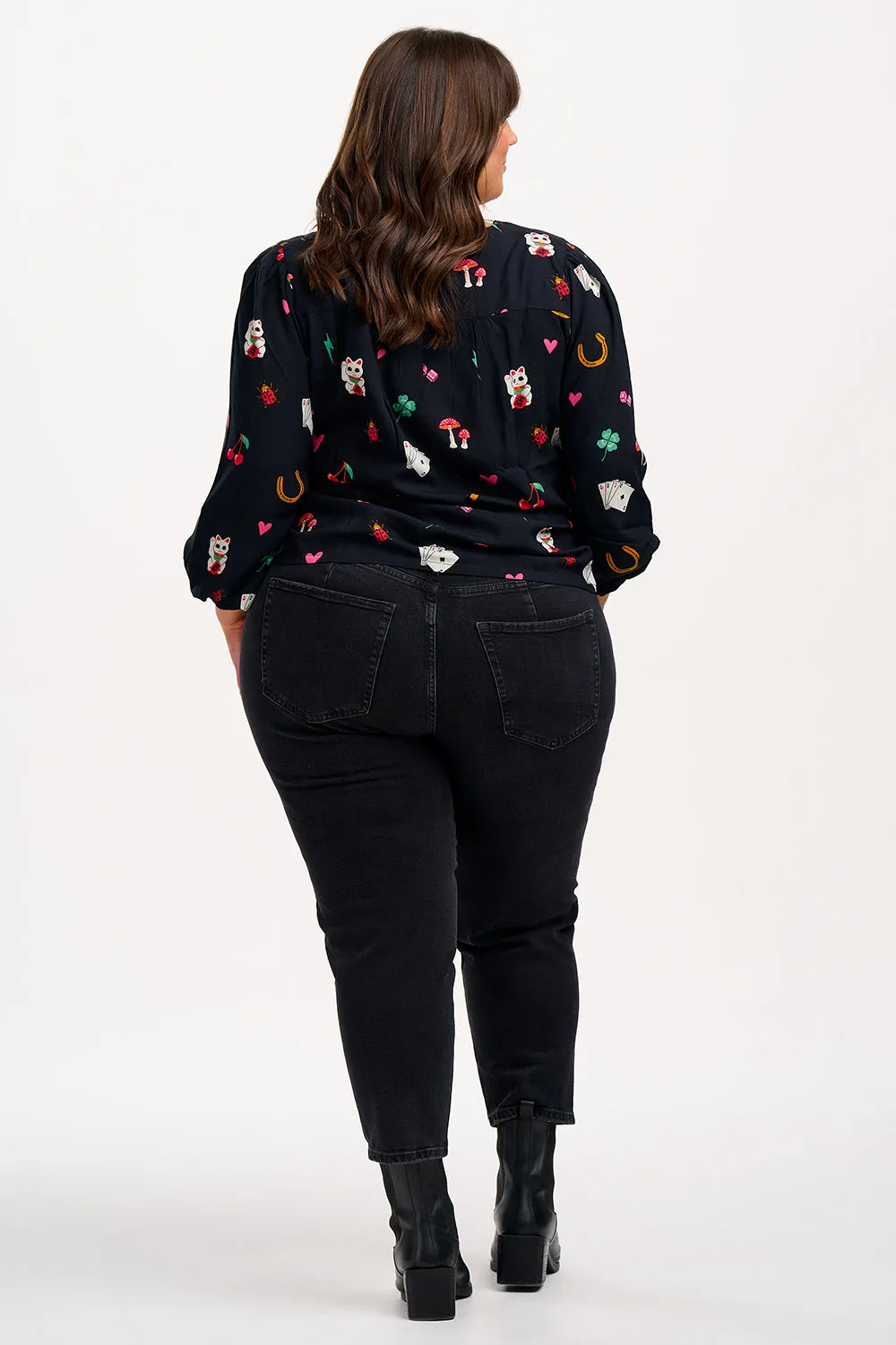 Imelda Blouse - Black. Lucky Charms