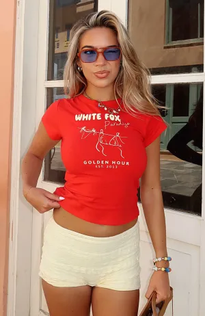In Paradiso Baby Tee Red
